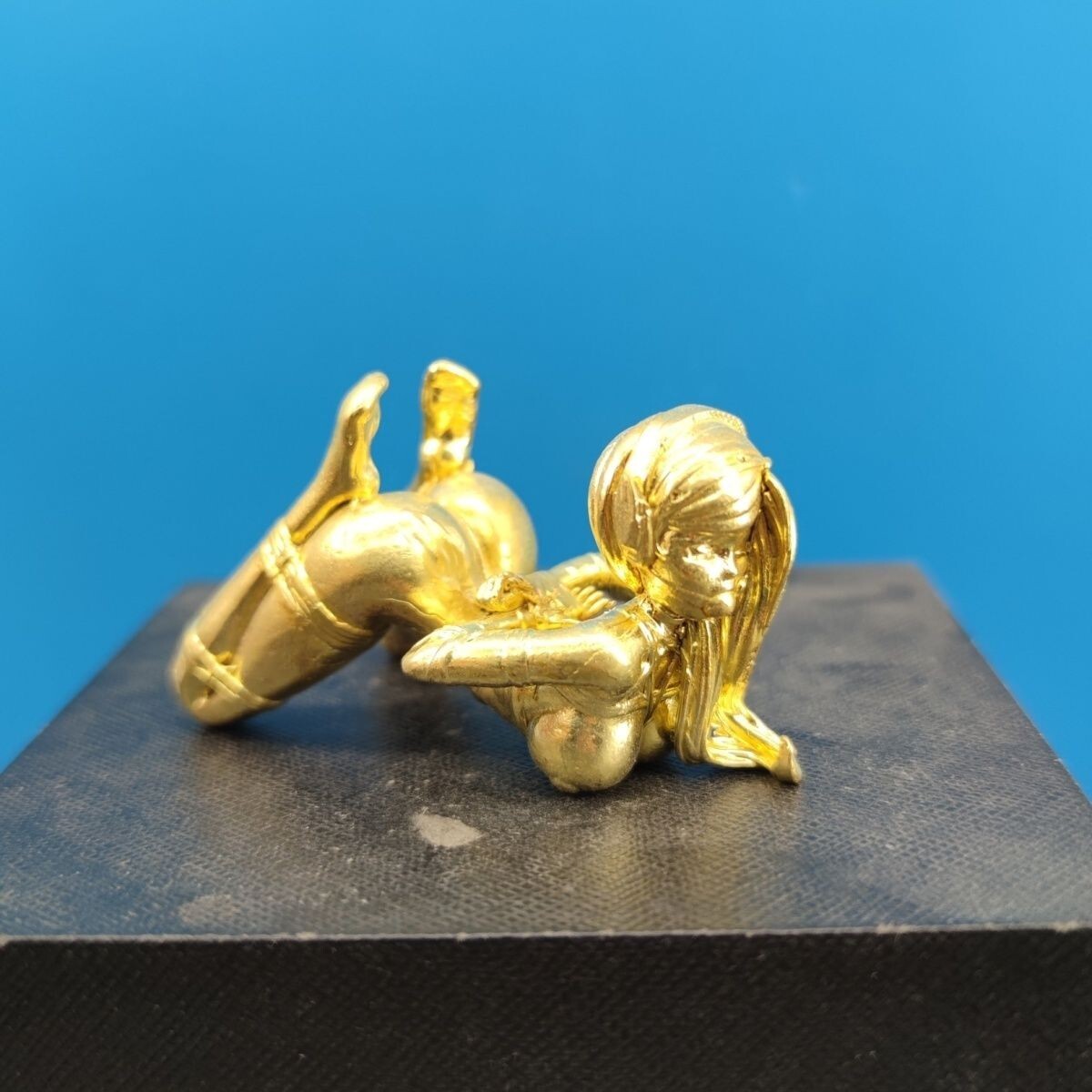 Pure Brass Anime Sexy Beauty Girl Body Model Statue Men Gift Table Car Ornament