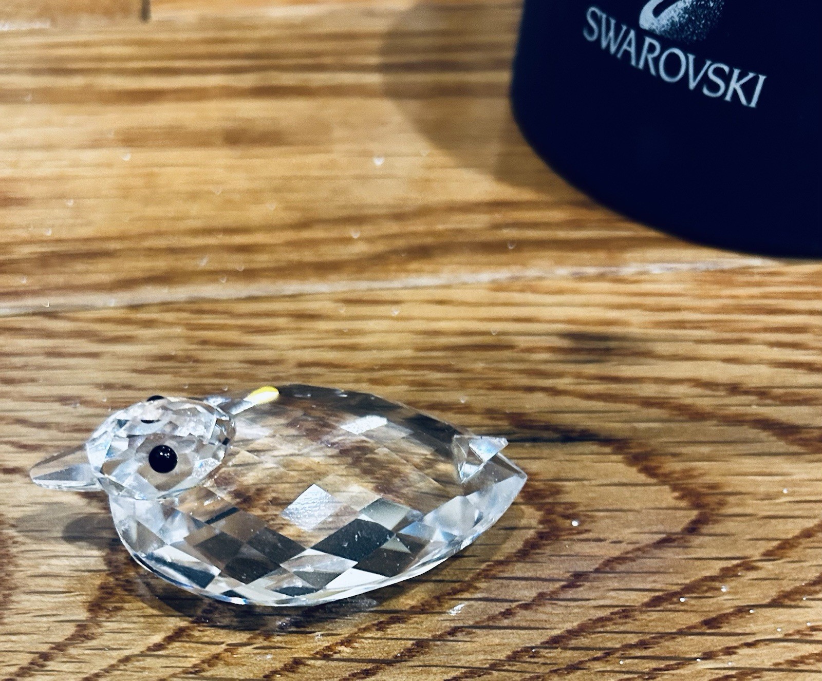 Swarovski VTG1998s Silver Crystal Mini Duck Figurine”Beauties of the Lake,