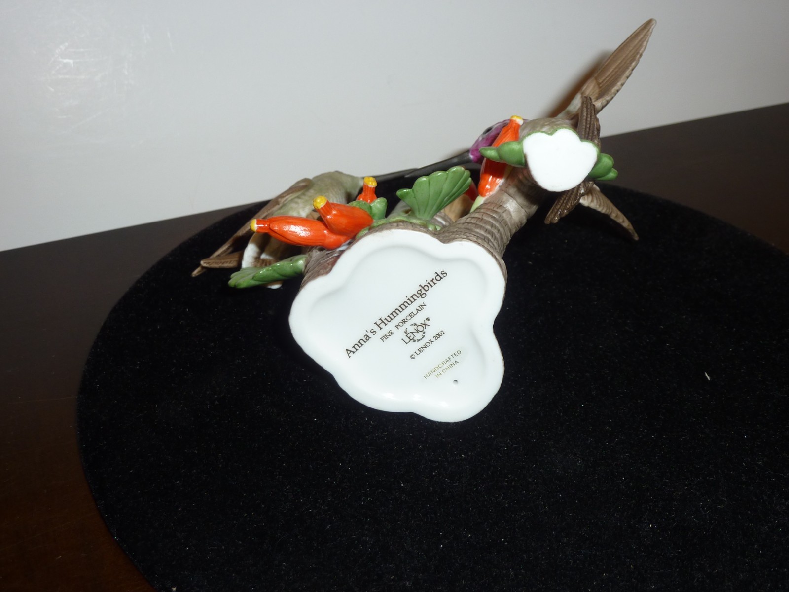 Lenox porcelain hand painted Garden Bird collection 2002 Anna’s hummingbirds