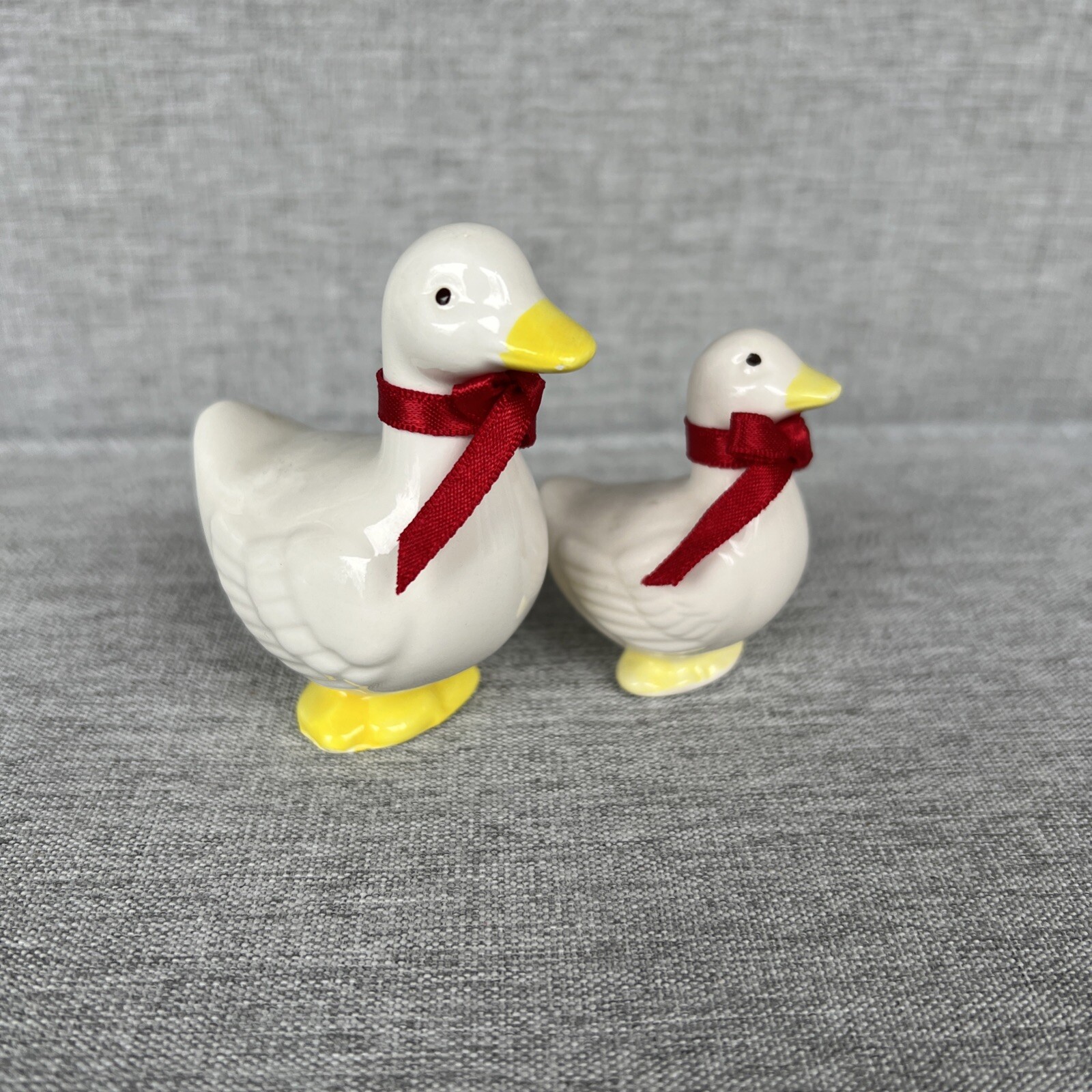 Vintage RUSS Set Of 2 Sizes Geese Family Berrie & Co Korea