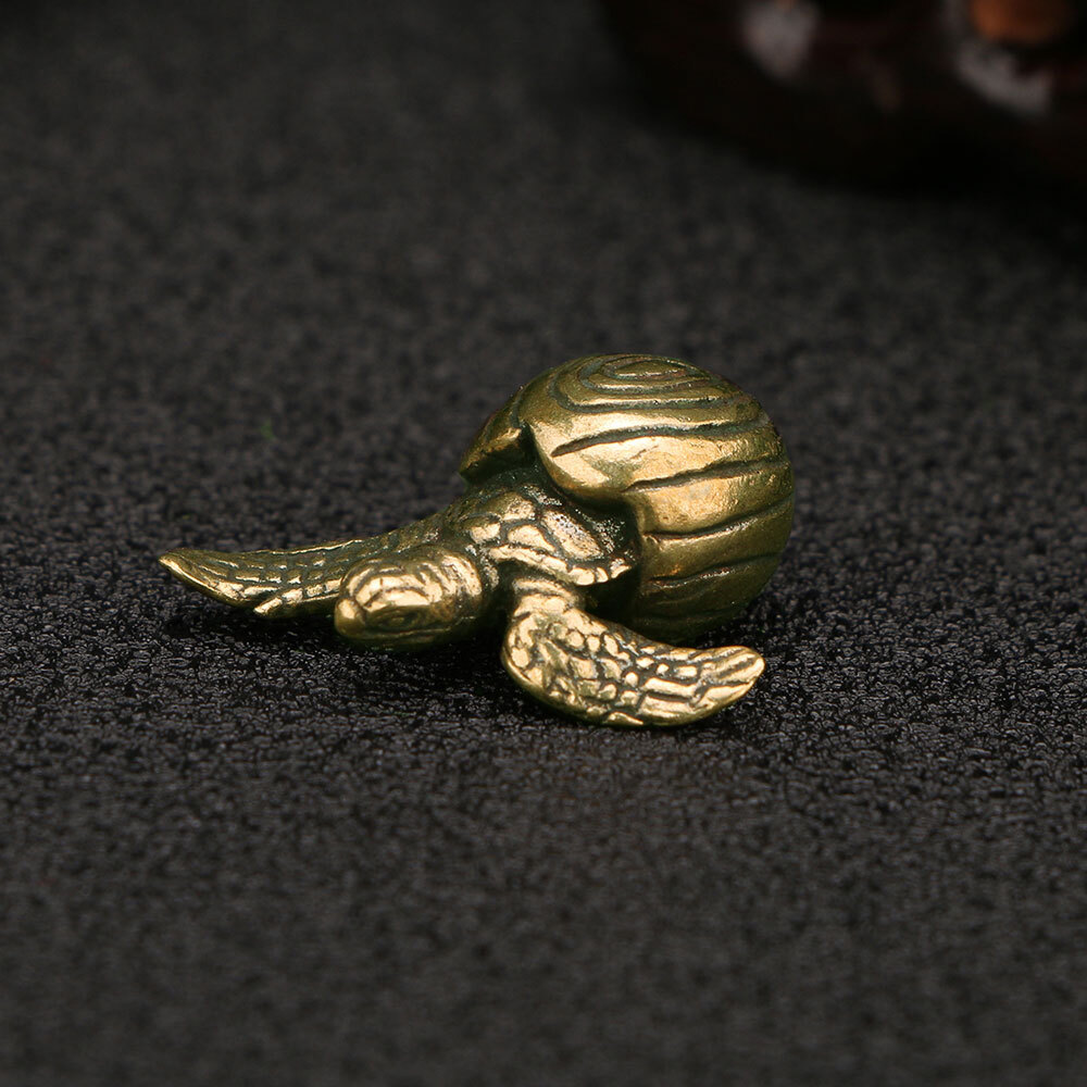 Solid Brass Small Turtle Figurines Statue Home Ornaments Animal Figurines Decor