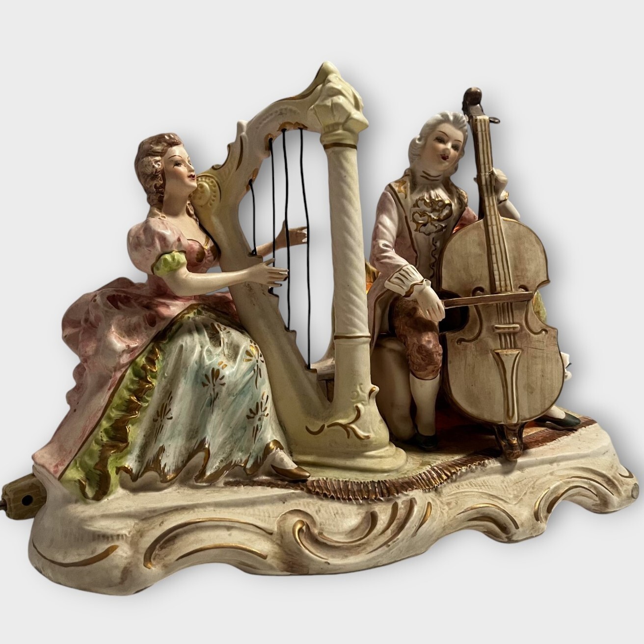 Orchestra A Musical Light Up Scene – Hand Painted – Porcelain/Ceramic – Vintage