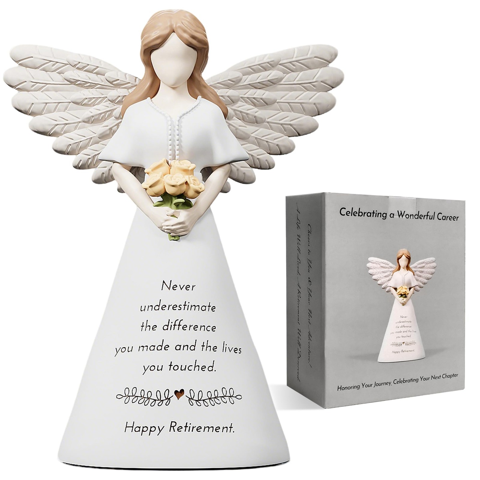 7.3 Inch Angel Figurine Decor Happy Retirement Party Gift Coworkers Friends