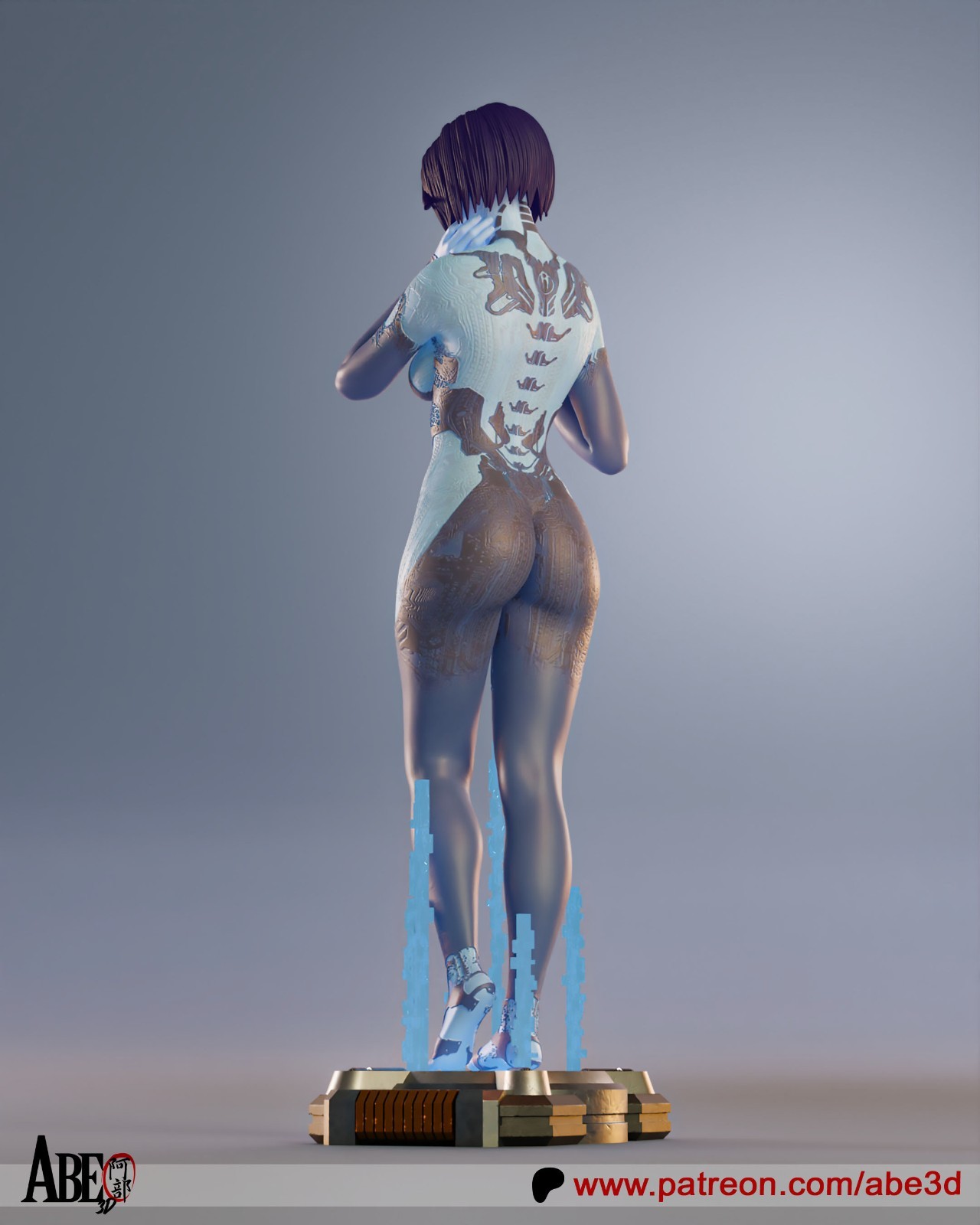 Cortana 12K Resin Model Kit Painted 3d Printed DIY Figure