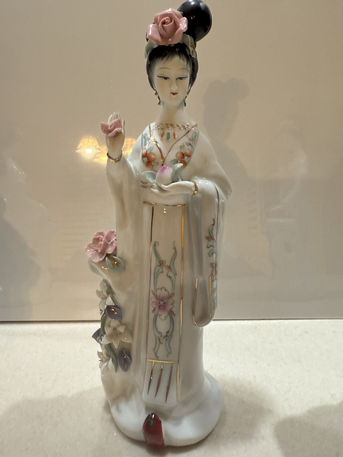Beautiful (set of 3) Porcelain Geisha TRIO Hand Painted