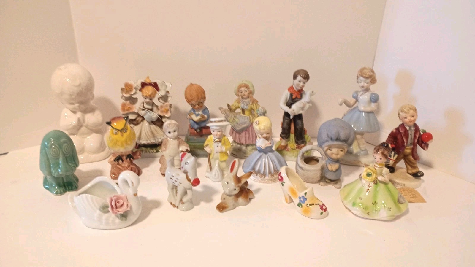 Lot of 18 Collectible Vintage Porcelain Figurines Various Known Brands