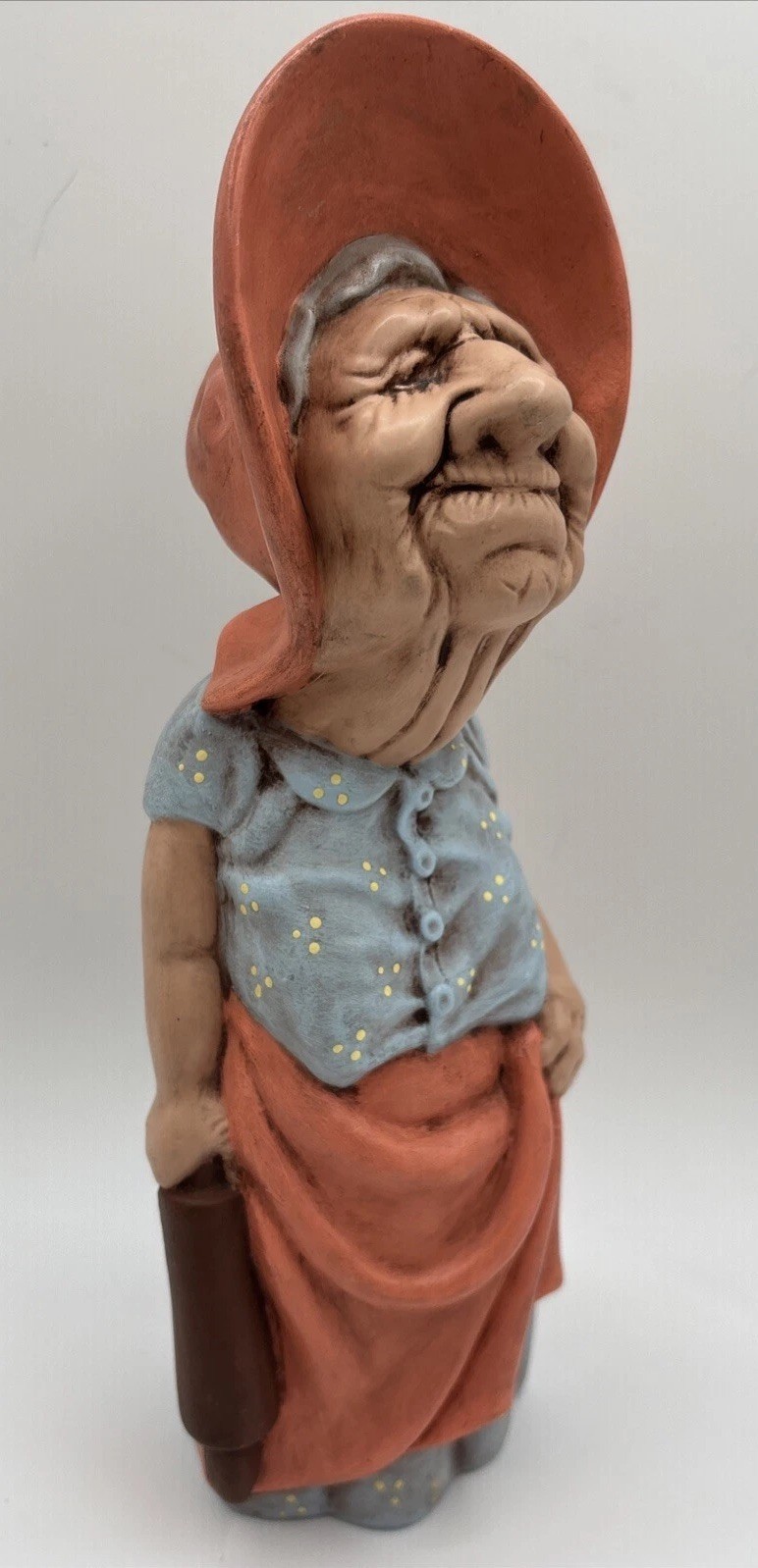 Vtg Hillbilly Family Women Woman Rolling Pin Figurine Ceramic Nice!! 9.5”