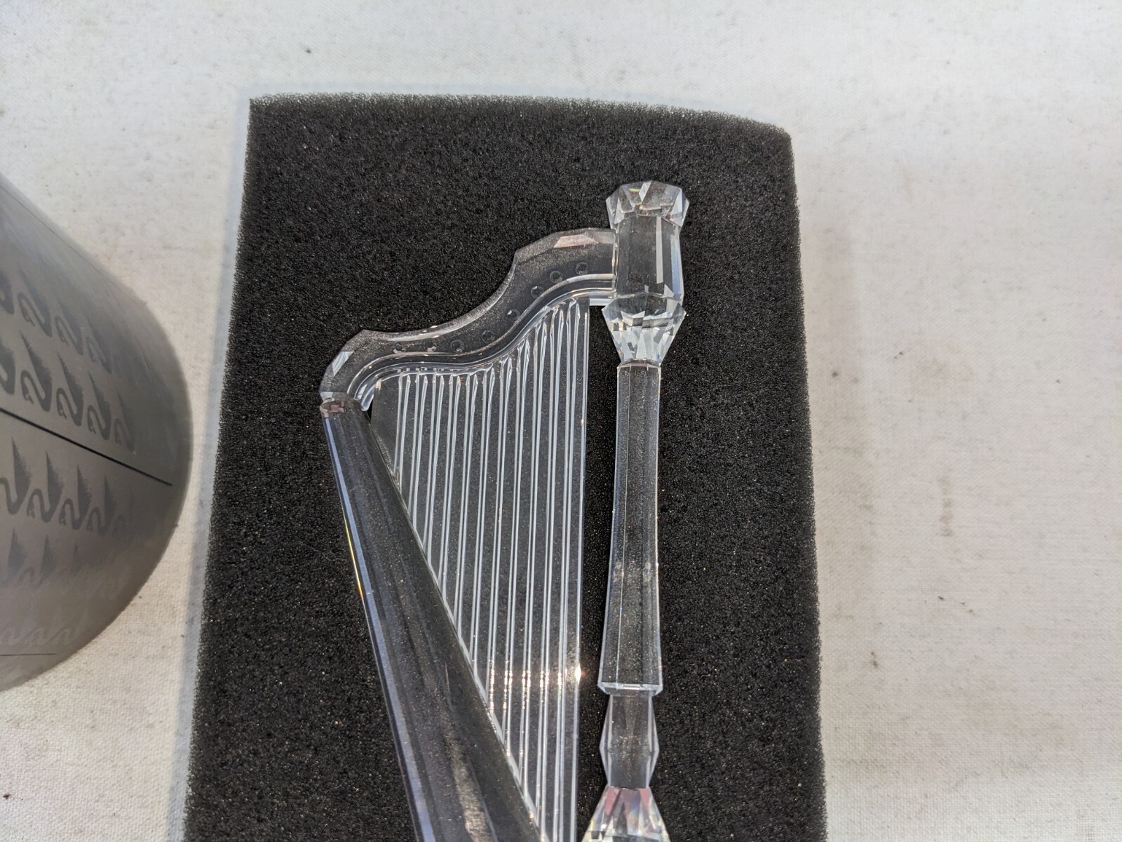 Swarovski Austria Crystal Figurine Harp Musical Instrument 4″ in Box 169245 (12)