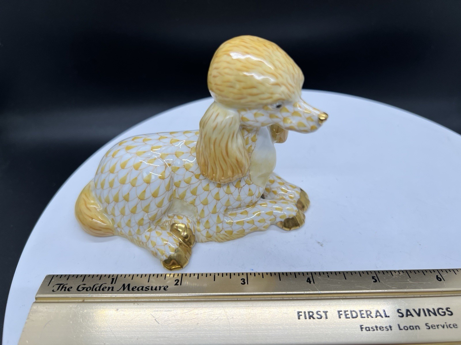 Raspberry Poodle Handcrafted In Hungary Painted w/ 24k Gold Accents Style: F1048