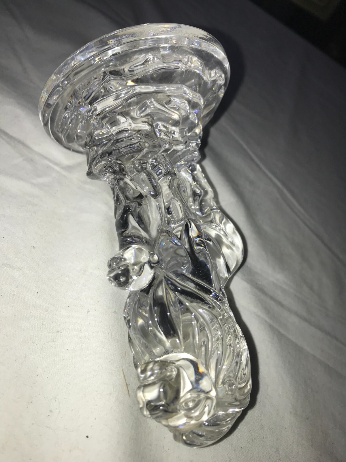 SFMB Crystal THE LION KING Glass MUFASA & SIMBA Cub FIGURINE Paperweight 6″ Tall