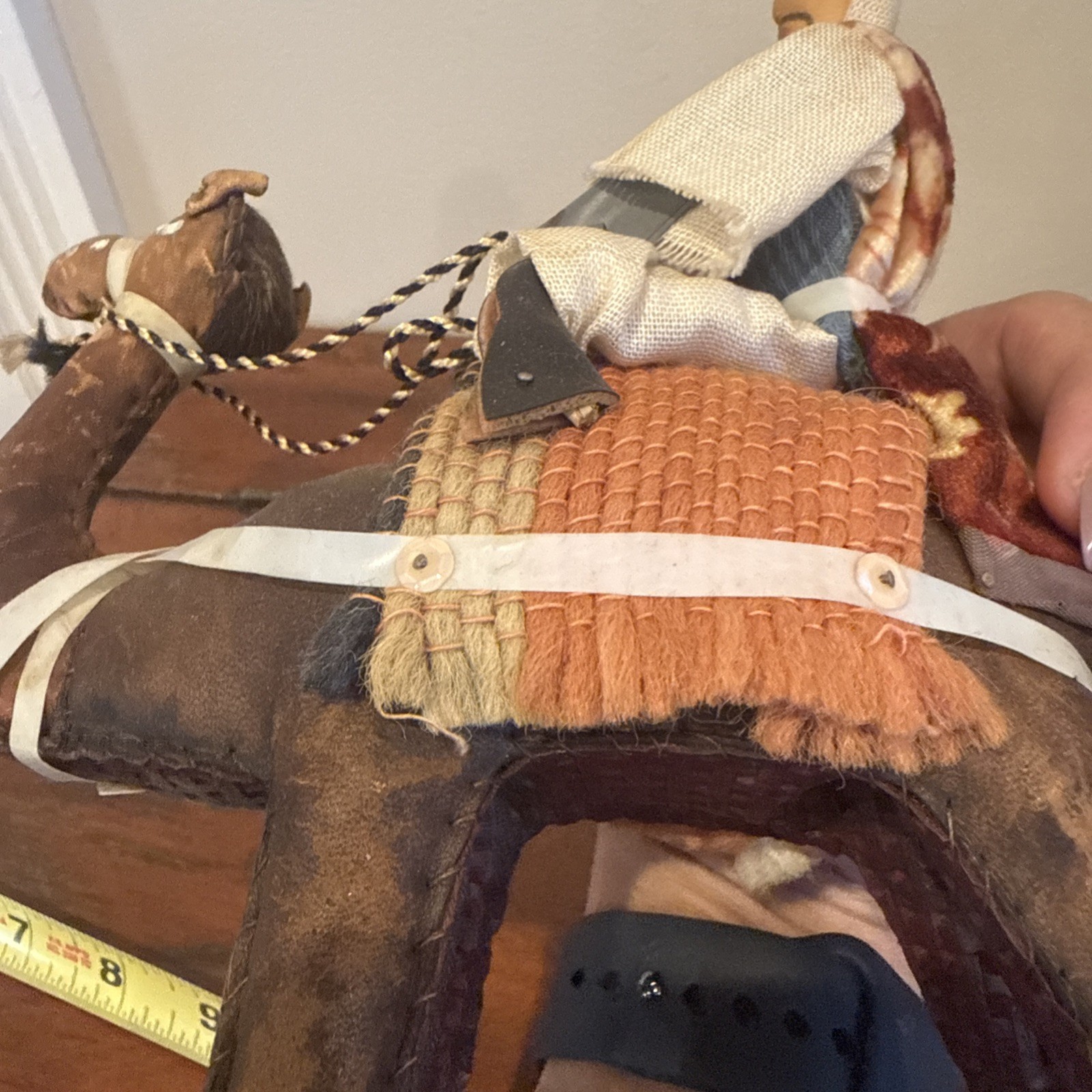 Vintage Handmade Leather Camel with Desert Rider