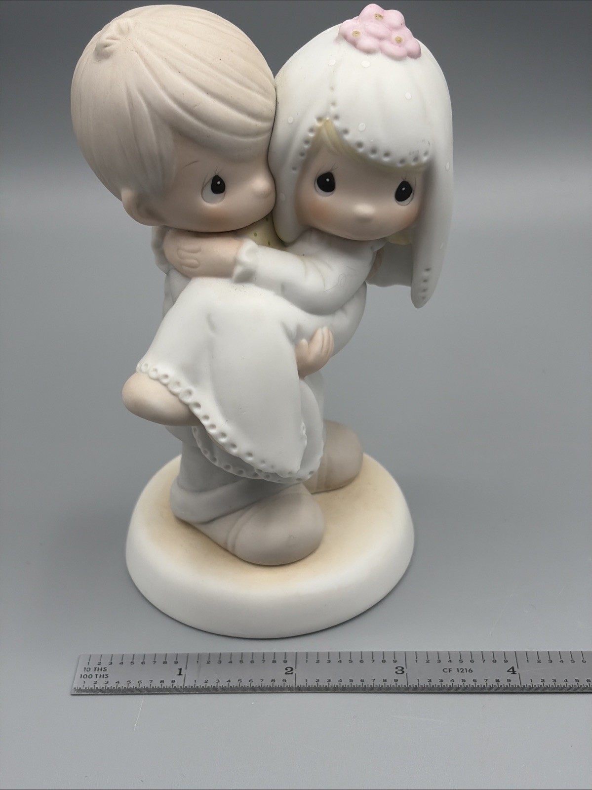 PRECIOUS MOMENTS “Bless You Two” Wedding Figurine Cake Topper E-9255 Bride Groom