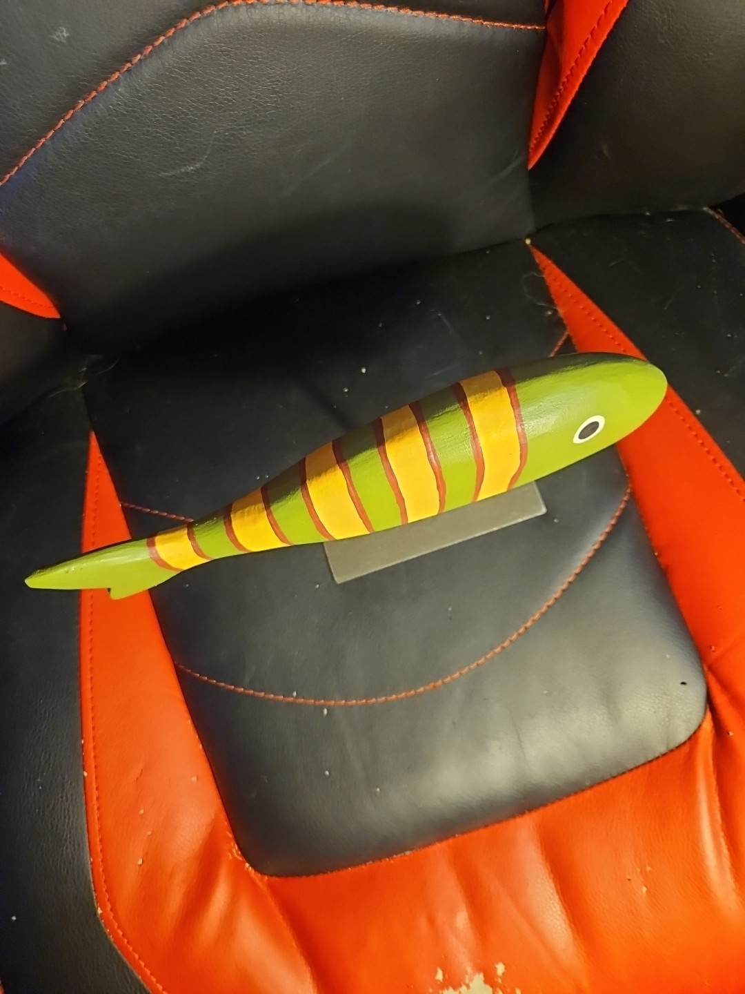 Vintage Handpainted Wooden Fish Figurine Made In Philippines 10 1/2 Inch