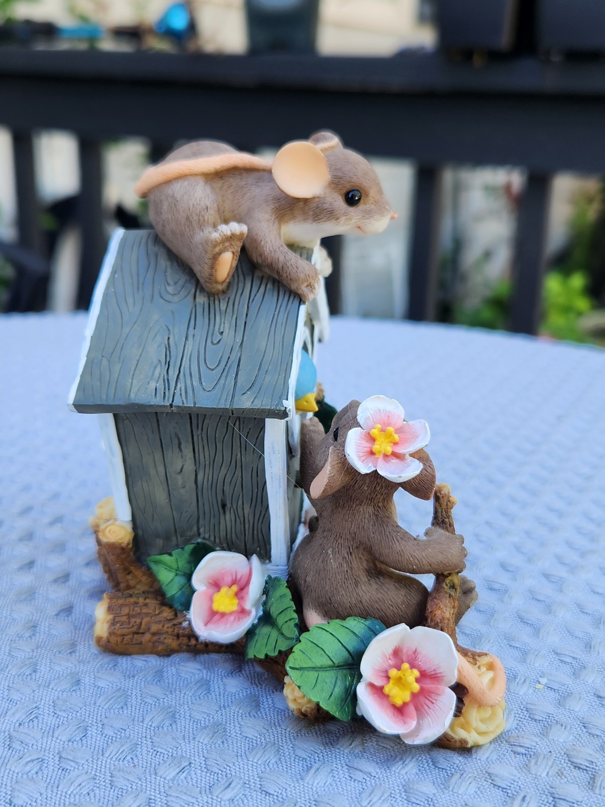 Fitz & Floyd Charming Tails “Home Tweet Home” Figurine Mouse Bird House