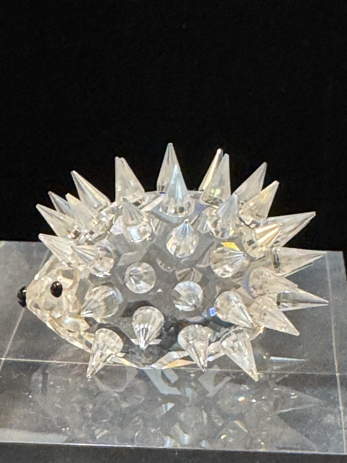 SWAROVSKI Hedgehog Pair Silver Crystal Collection 139891 Med & Small w 2 Boxes