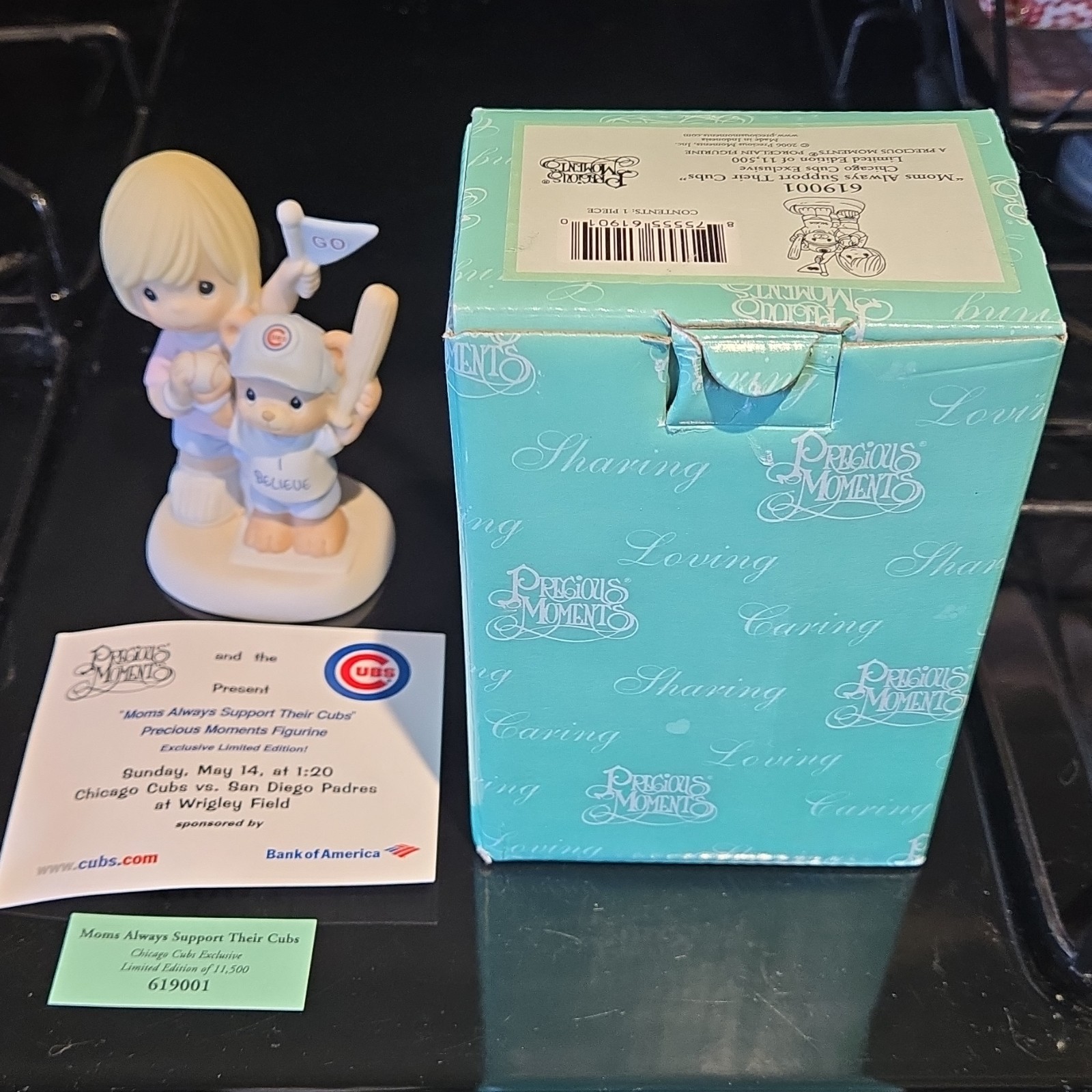 Precious Moments Chicago Cubs Baseball Figurine Limited Edition 2006 Boxed