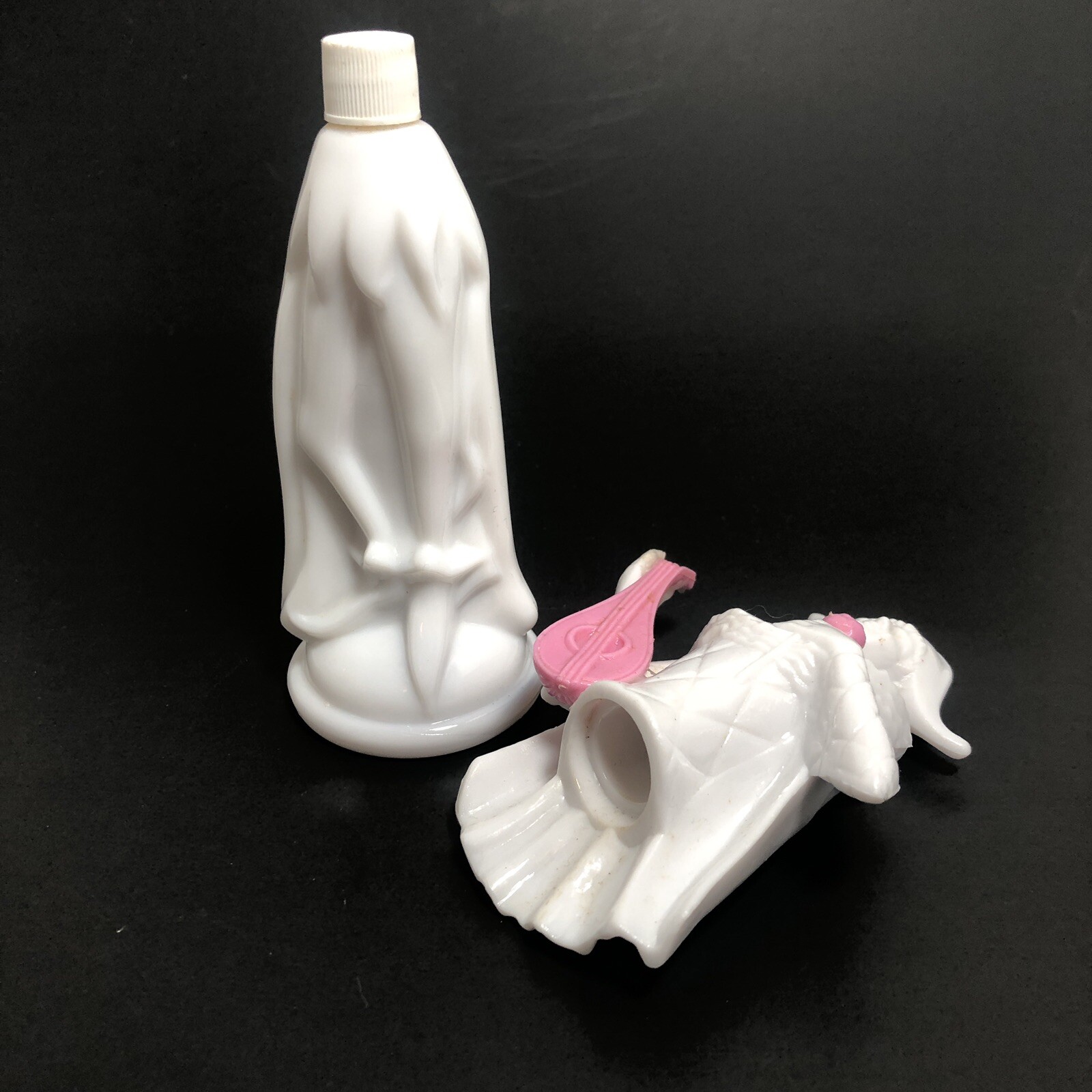 Vintage Avon Perfume Bottle Troubadour Sensual White Pink 8″ RARE