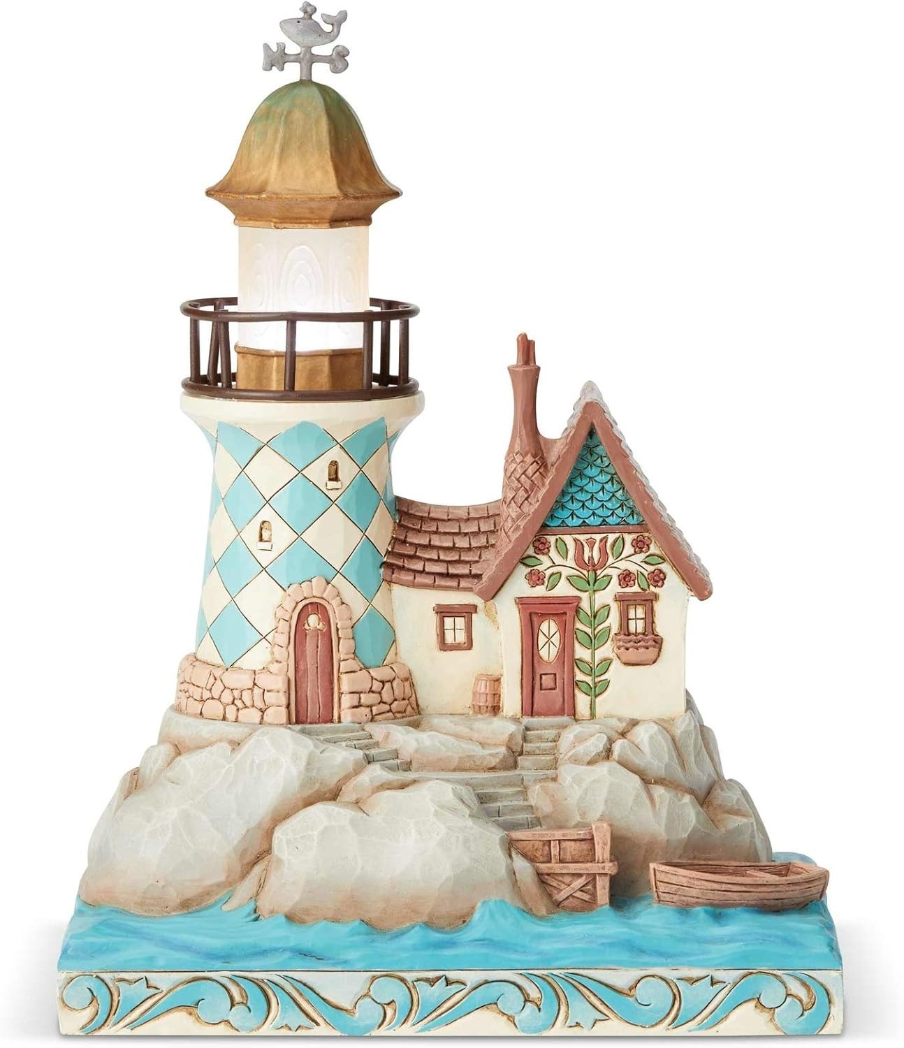 Jim Shore Heartwood Creek Coastal Lighted Lighthouse Figurine 6004029 NEW T