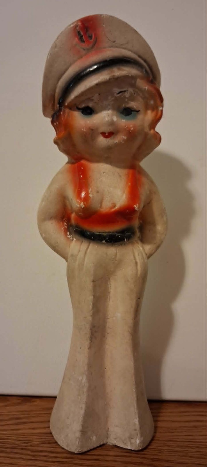 Vintage 1930 Carnival Prize Chalkware Sailor Girl