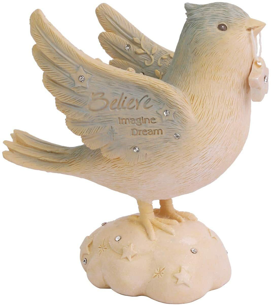 Enesco Foundations Believe Bird Inspirational Figurine, 4.21 Inch, Multicolor