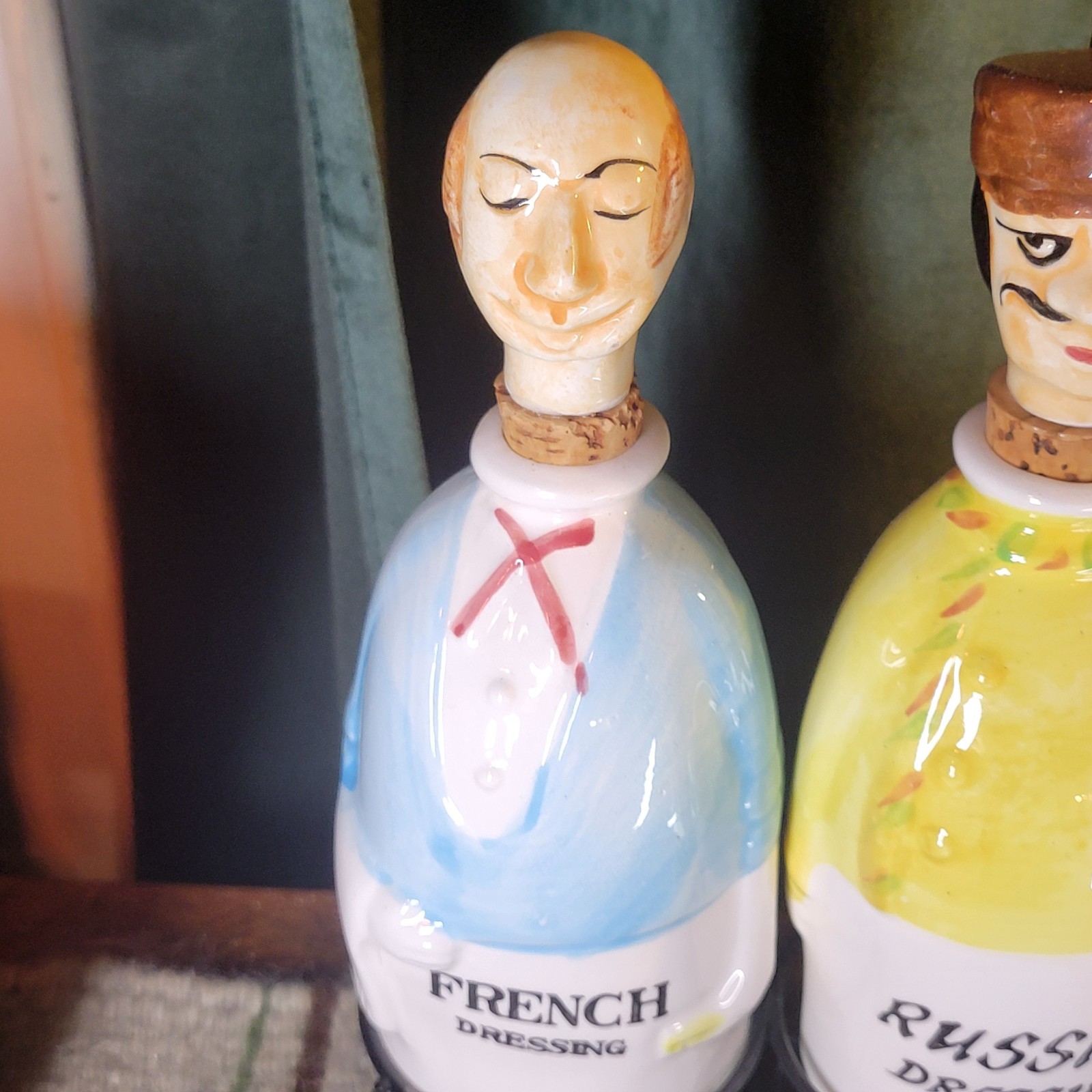 Nasco Japan Dressing Cruets French Italian Russian Men Anthropomorphic Kitsch