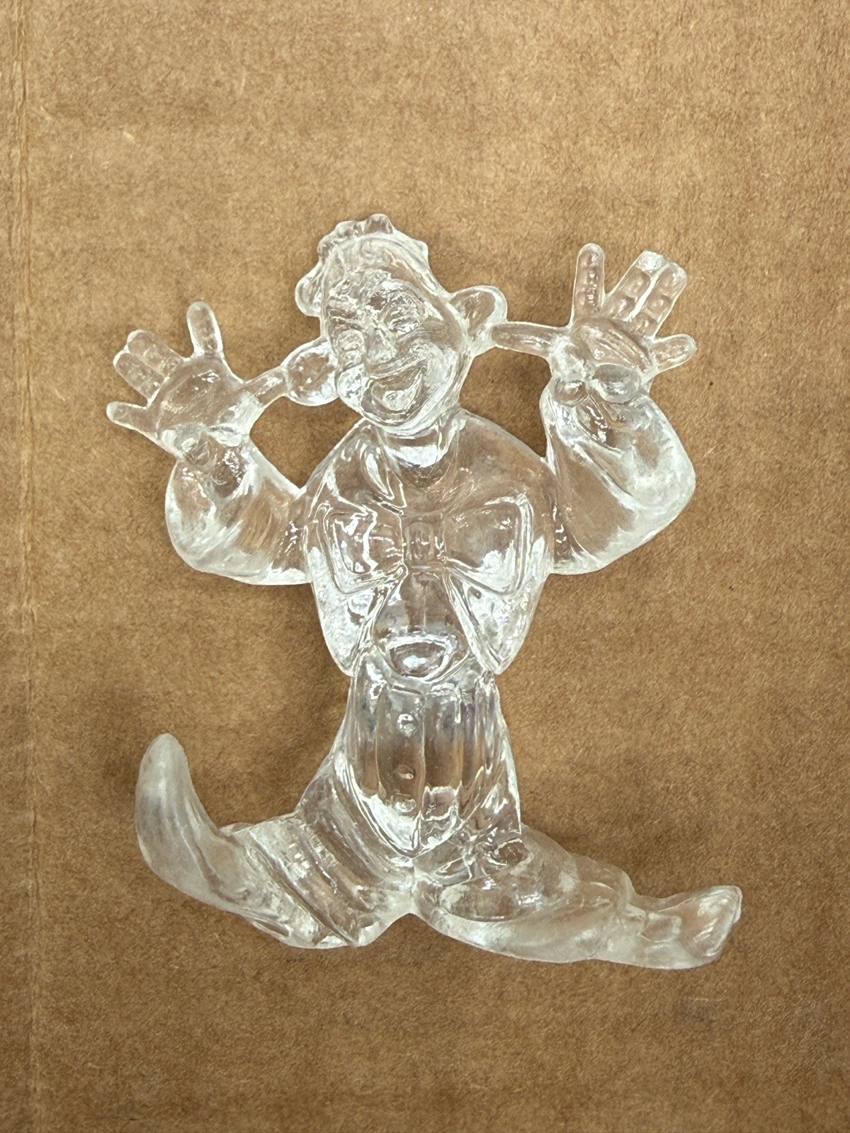 Vintage Lucite Clown Figurine 2.5”