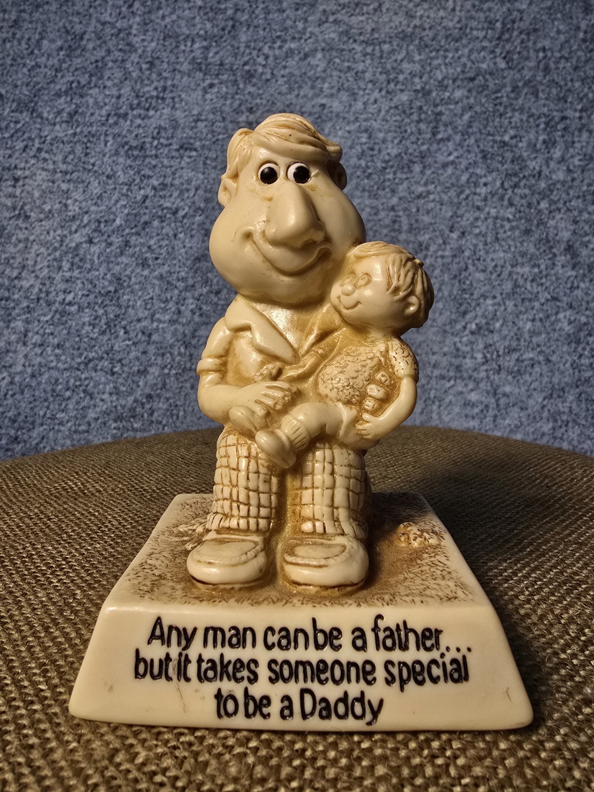 VTG Russ Berrie & Co. #713 Father Holding A Child “ Any Man Can Be A Father