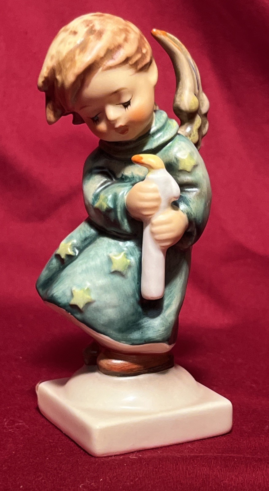 “Heavenly Angel” Goebel Hummel Figurine #21/0-Angel With Candle In The Wind T321