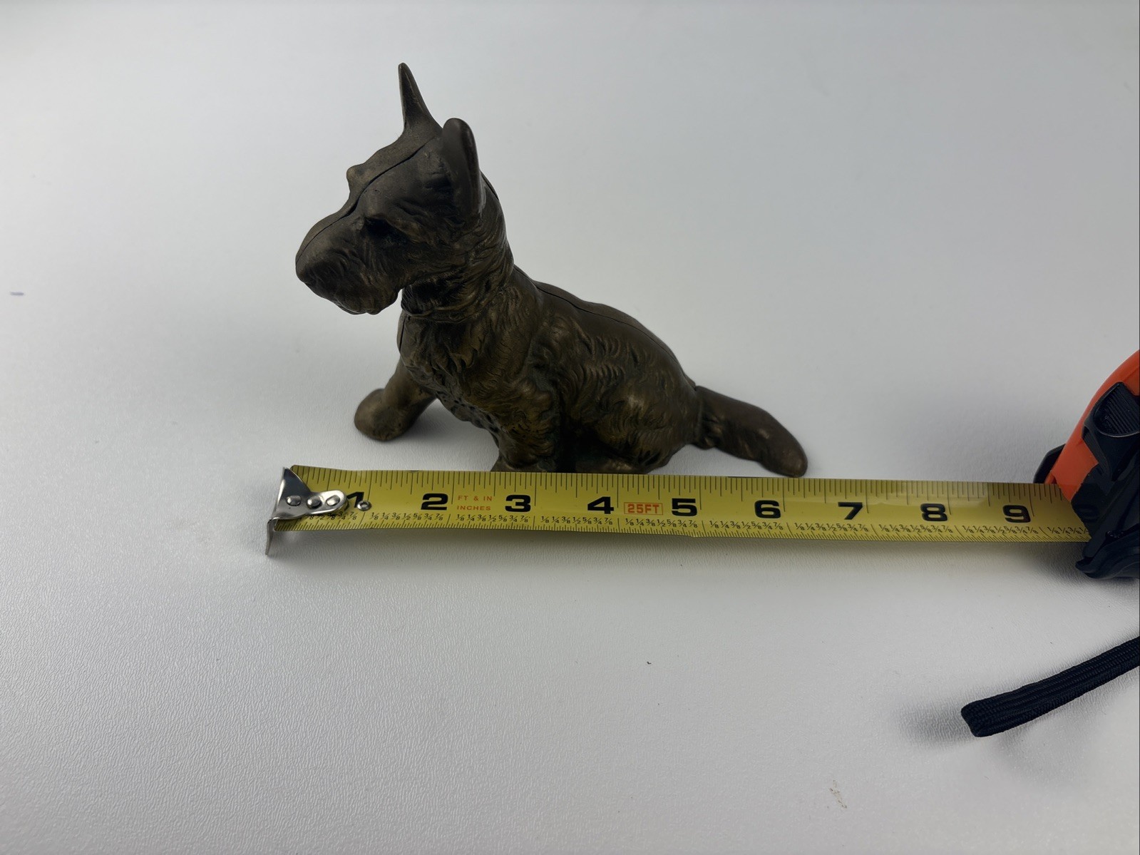 Vintage Solid Brass7″ Scottish Terrier Coin Bank