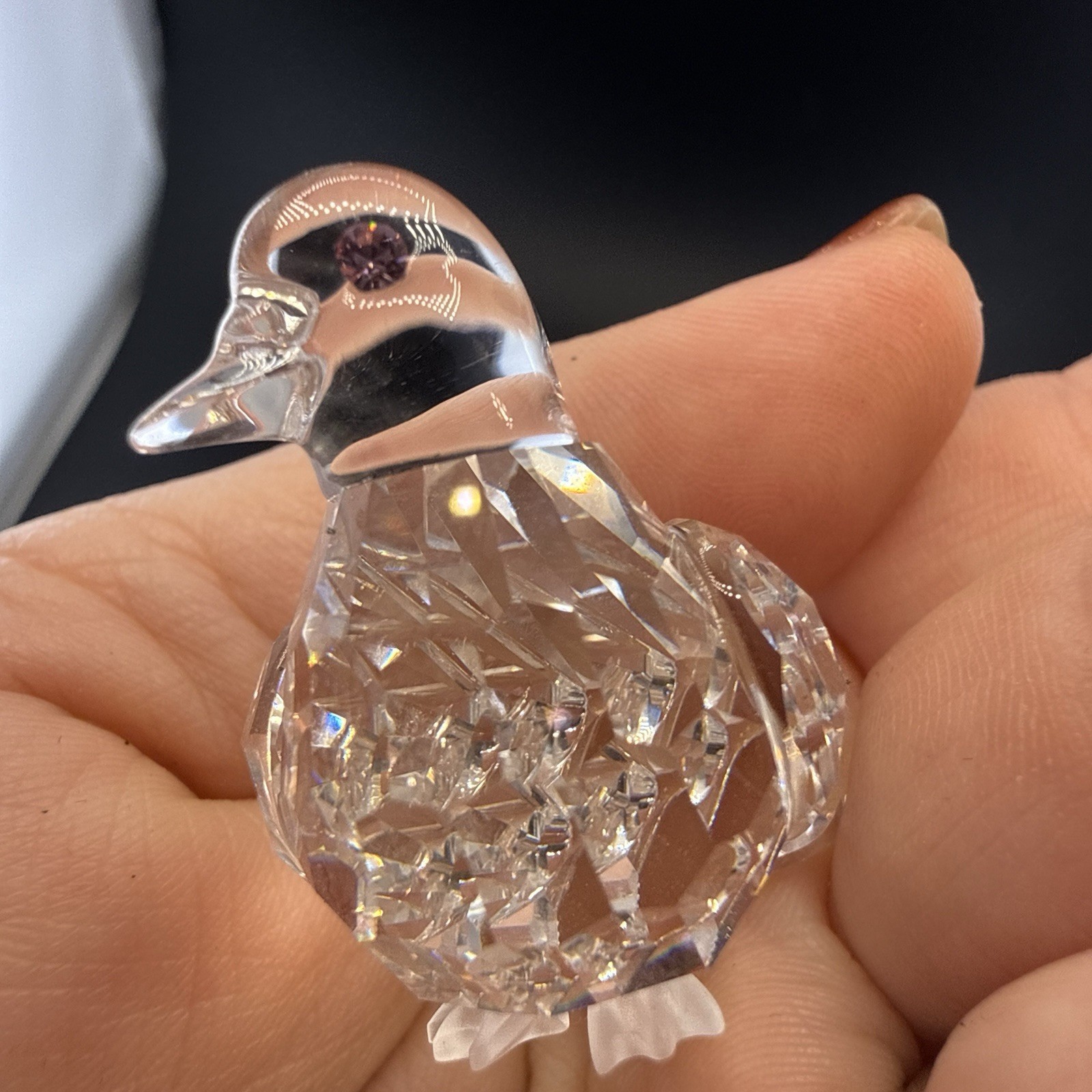 Swarovski Dove Peace Bird Crystal Figurine Box COA Clear Austria Retired