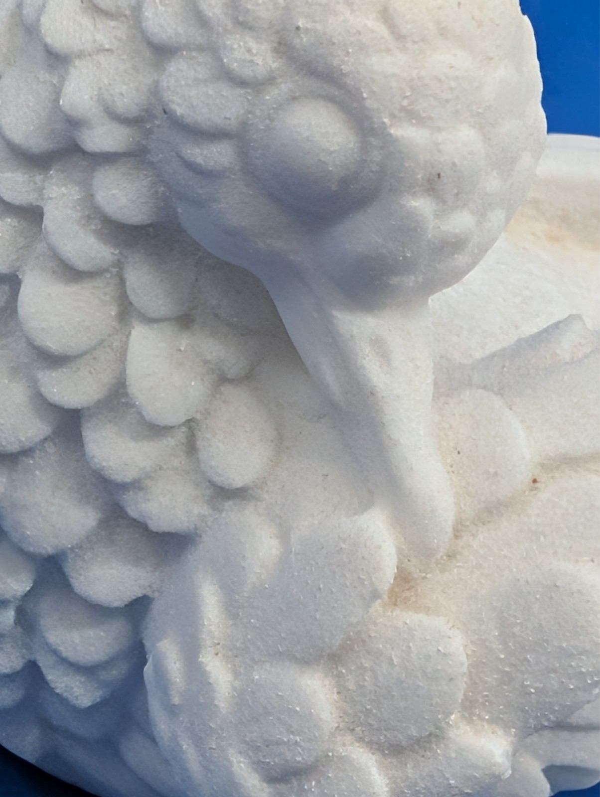 Vintage Alabaster White Doves of Peace Figurines Love Bird Pair Weddings Italy