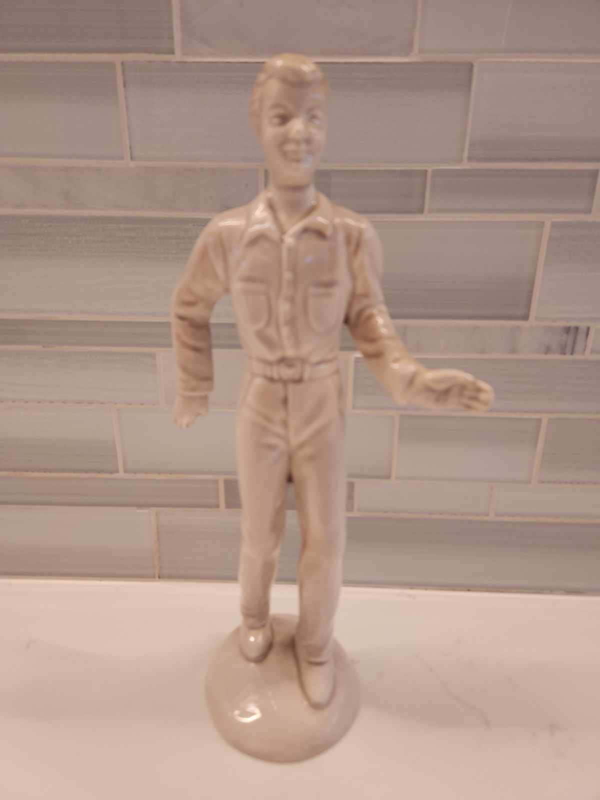 Rare Vintage Roselane Country Western Square Dancer Male 10″ Ceramic Figurine