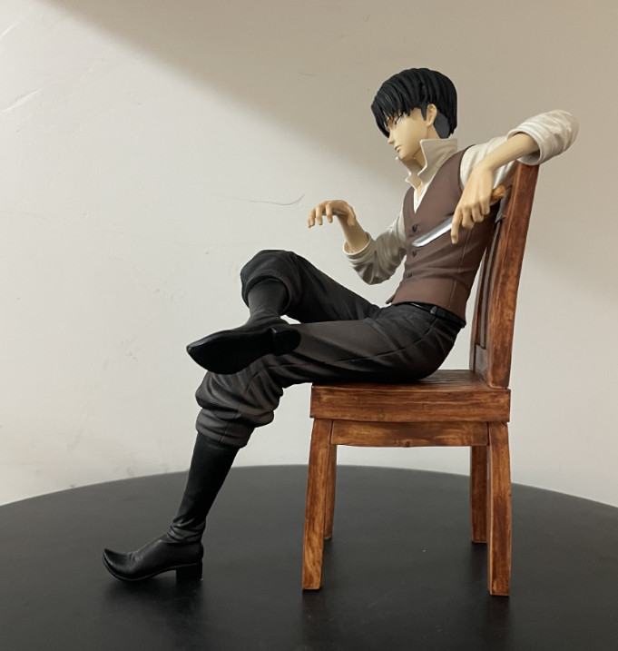 H19CM Attack on Titan Levi Ackerman Statue Figure Model Collectible Gift W/BOX