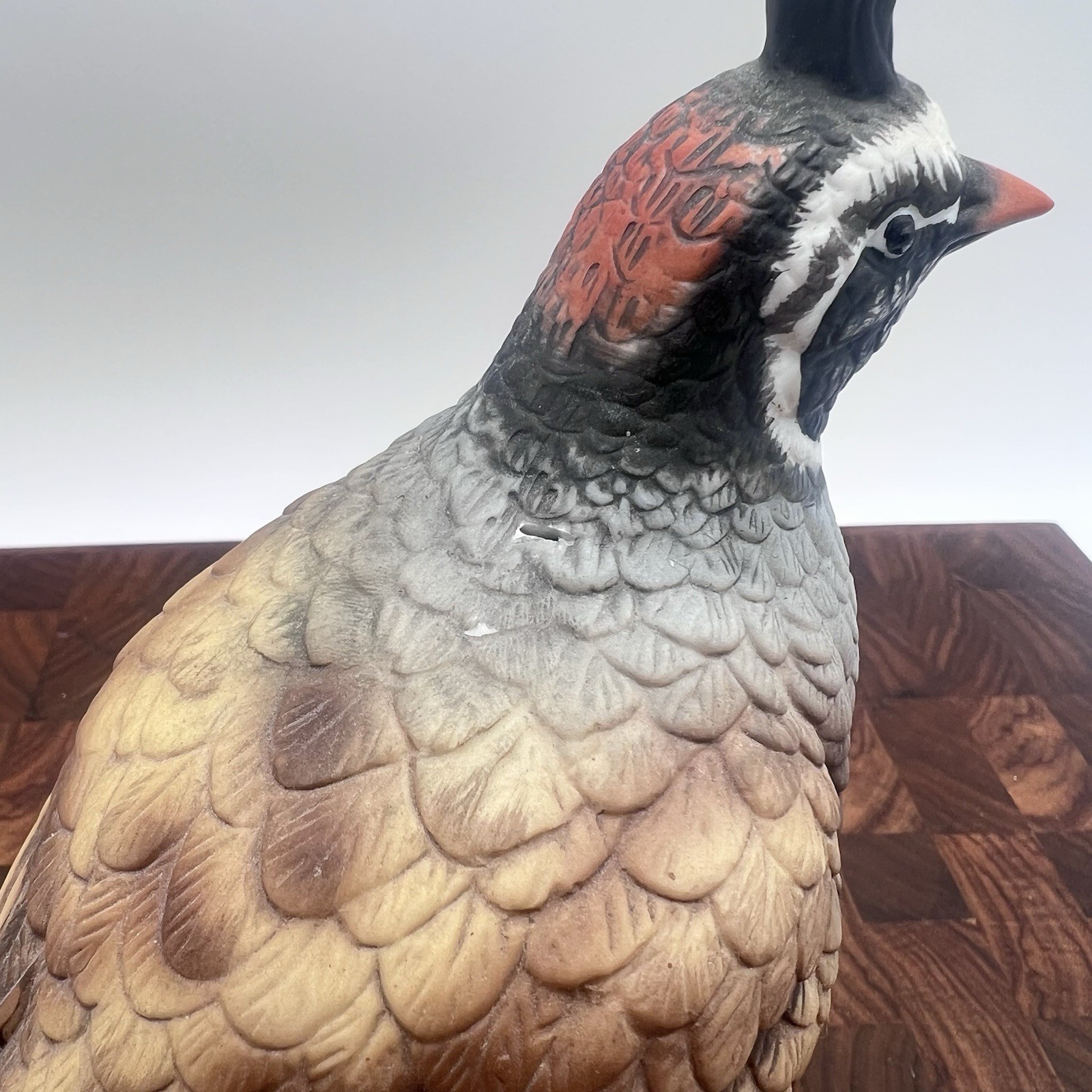 Vintage Homco Masterpiece Quail Partridge 1981 Porcelain Figurine 6.75” Woodland