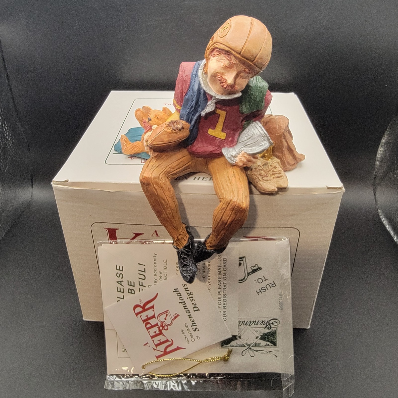 VINTAGE Collectible Figurine Shenandoah Designs “Keeper of Football” #71 of 6000