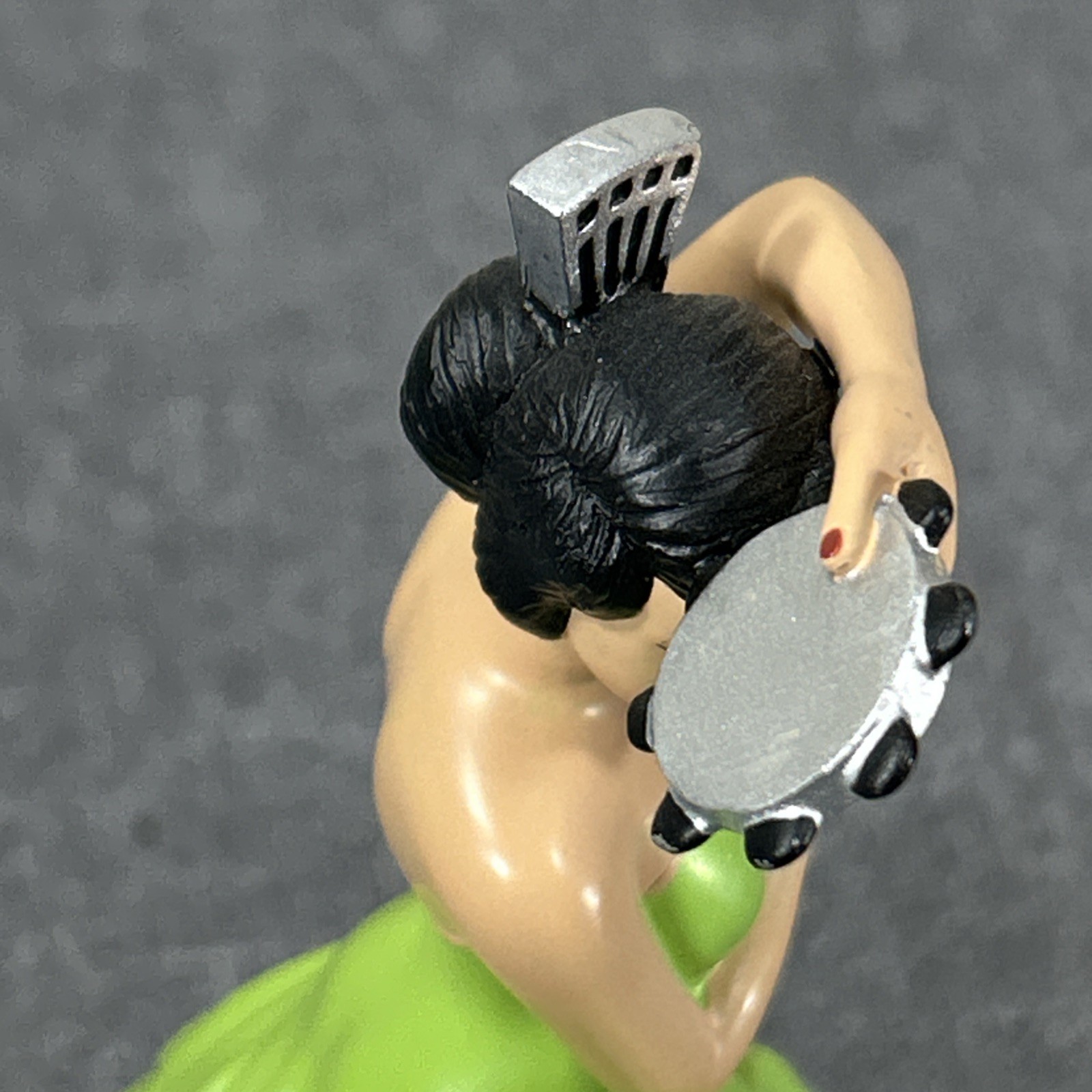 Fiesta Fiestaware Flamenco Dancing Lady Tambourine Figurine Green 2010 6.25″
