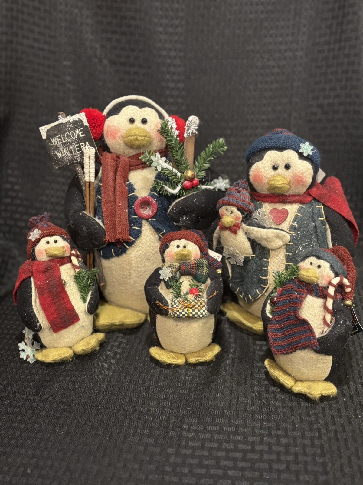Mother Brown’s Penguins Family figurines Vintage 1998 Set of 5