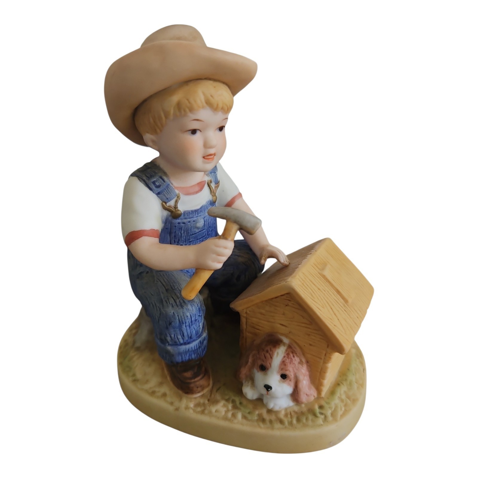 Collectible 1985 Denim Days By Homco “Puppy Love” #1503 After The Chores