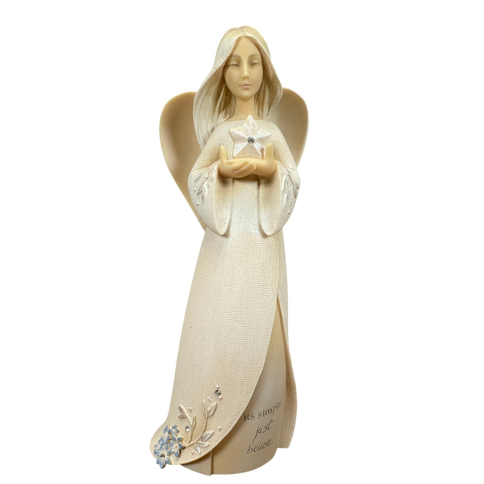 Enesco Foundations Angel Figurine Karen Hahn It’s Simple Just Believe Star 2015