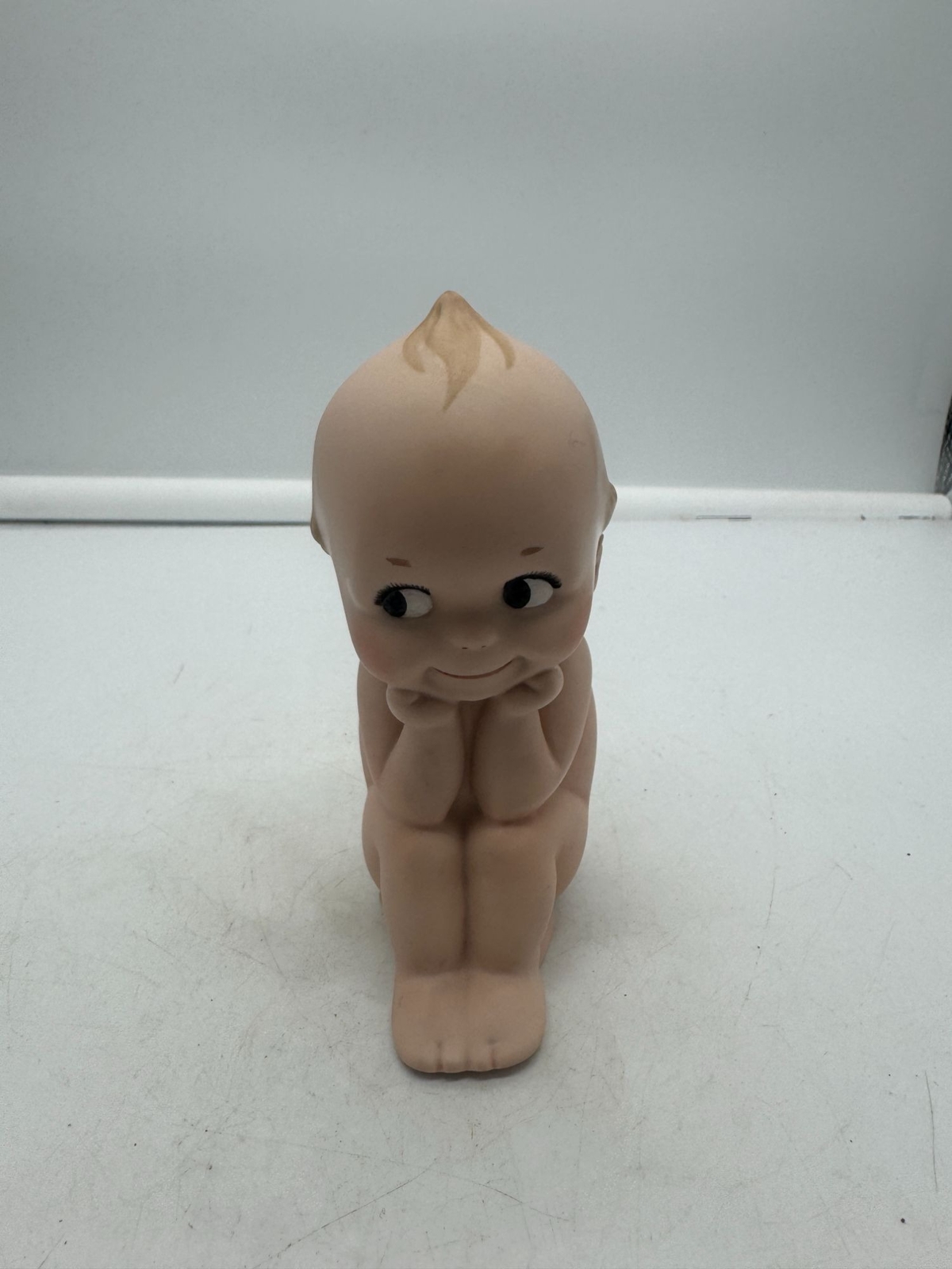 Jesco Kewpie Baby Figurine The Thinker Blue Wings