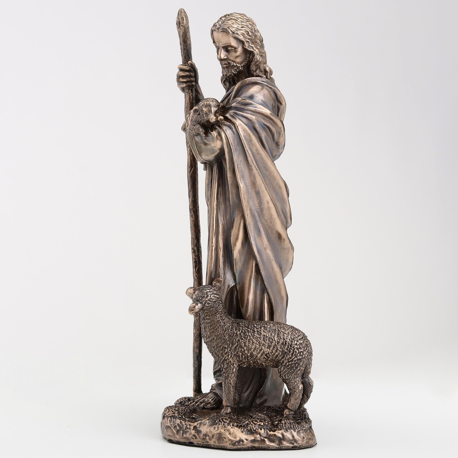 Veronese Design 6 1/4 Inch Jesus The Good Shepherd Cold Cast Resin