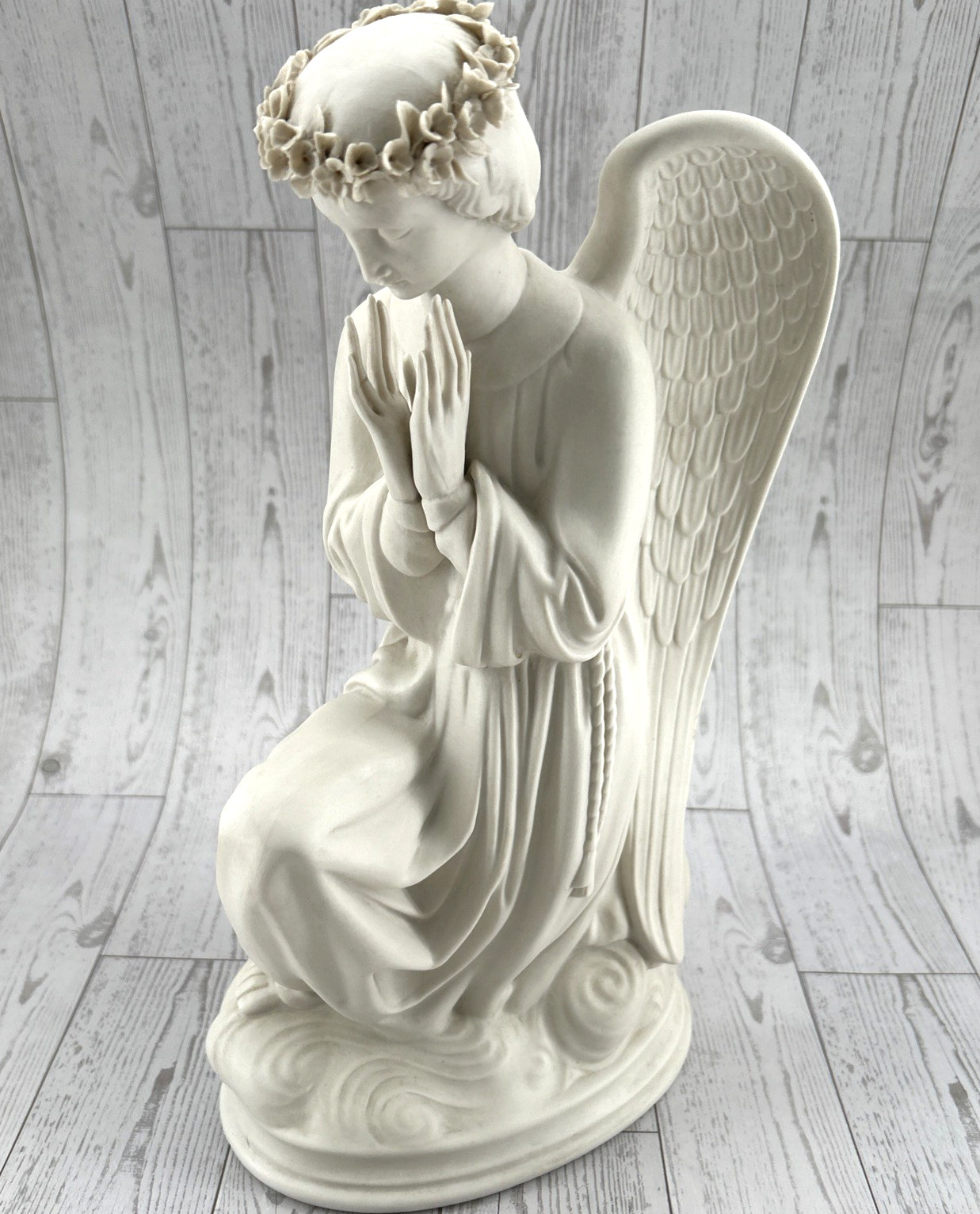 Cybis Angel in Adoration Bisque Porcelain Figurine 13.5” 1950’s Unsigned