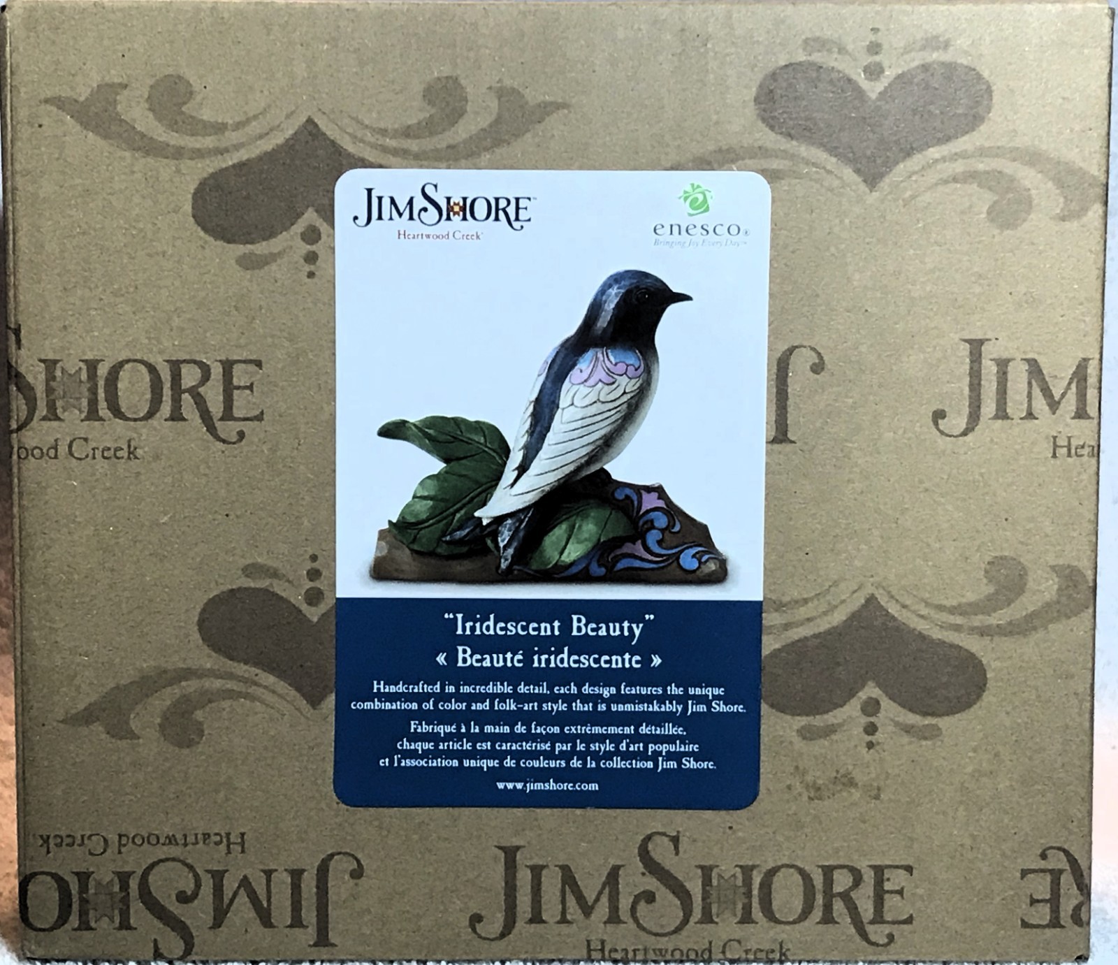 JIM SHORE 3 BIRD FIGURES & 1 BUTTERFLY FIGURE MINT IN BOXES ALL RETIRED