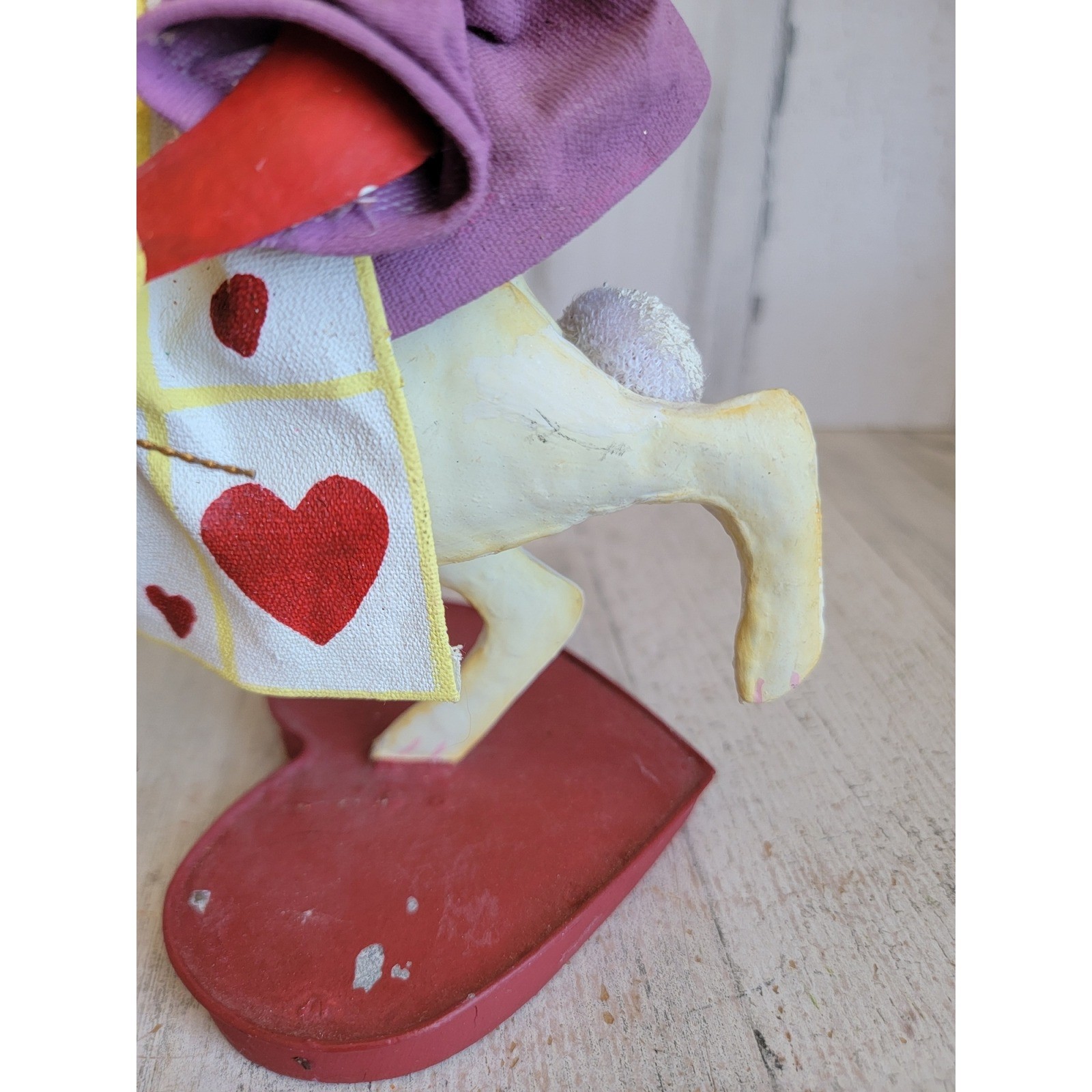 Alice in wonderland vintage metal rabbit trumpet Queen of hearts Xmas home