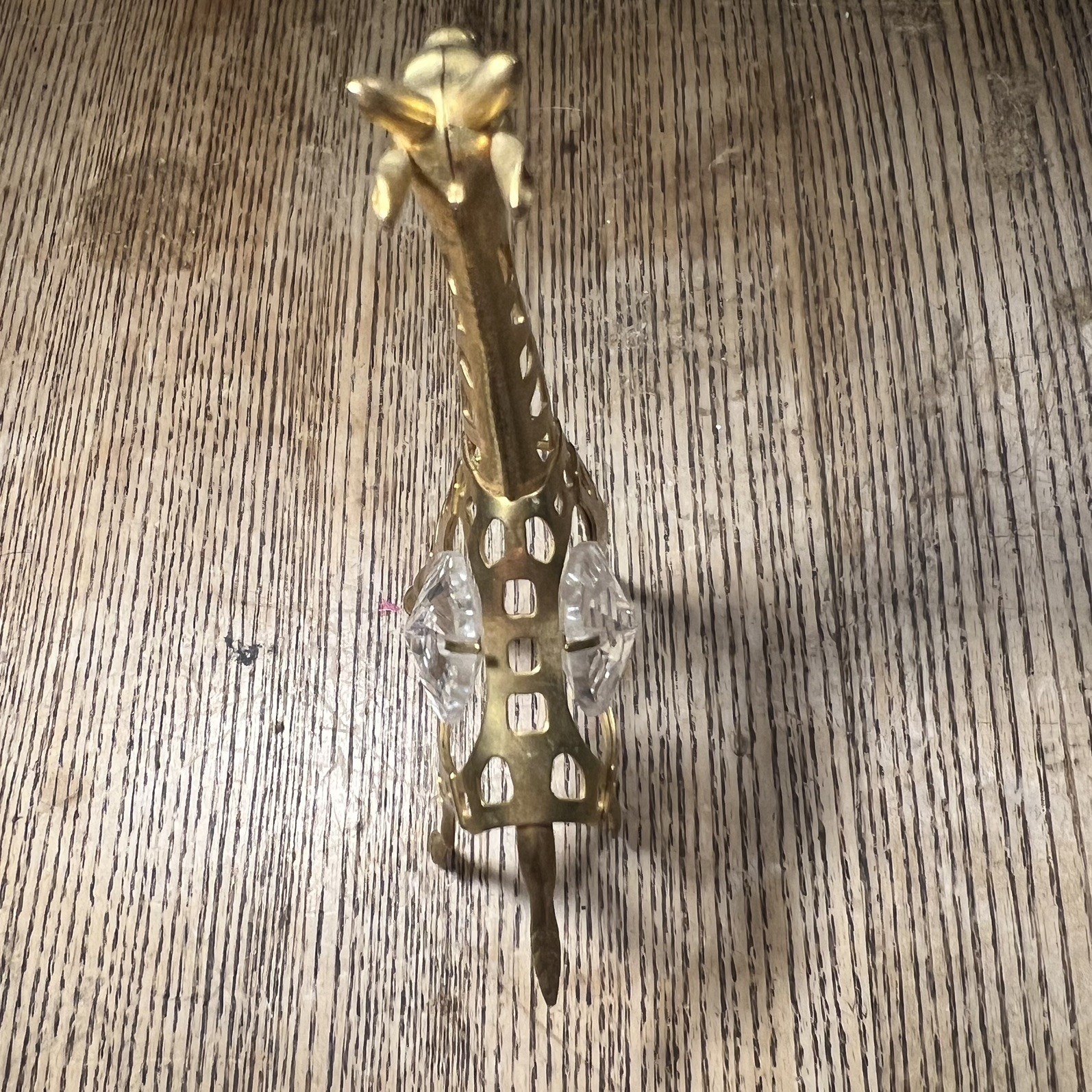 Matashi 24K Gold Plated w/Crystal Giraffe Animal/Trinket /Ornament Figurine Gift