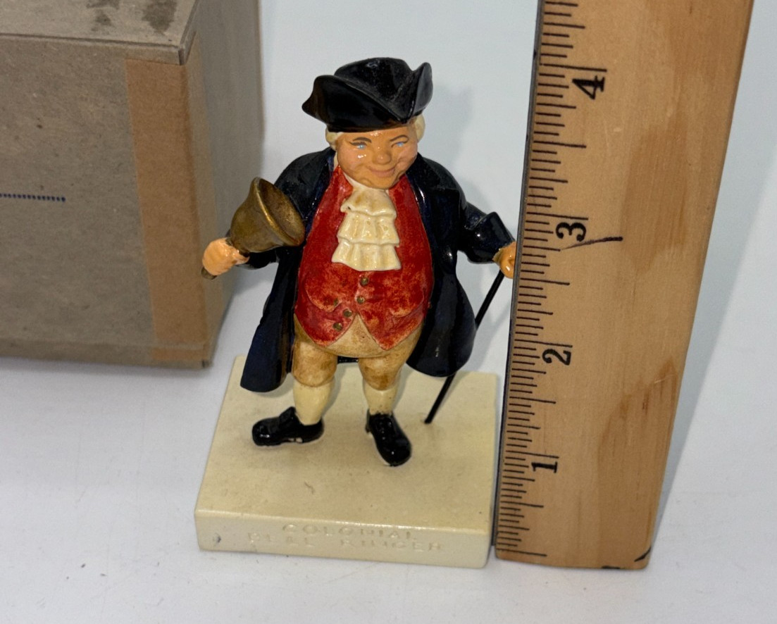 Sebastian Miniatures Colonial Bell Ringer Figurine 6207 w Box Vintage