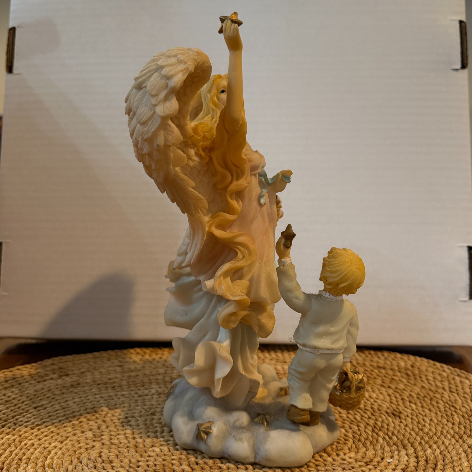 Guardian Angel Collection Angel With Stars Figurine Young’s Resin w/ Box