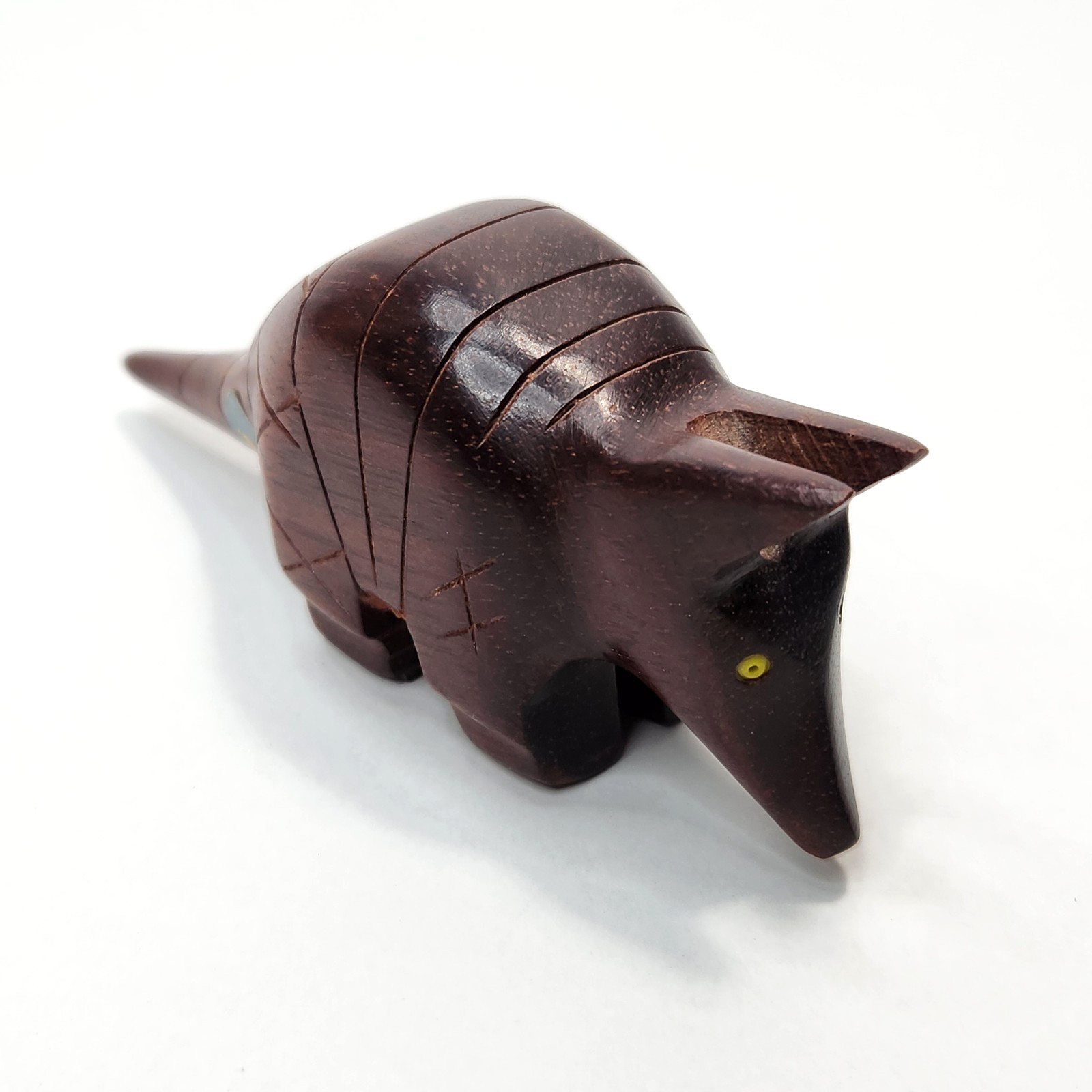 Hand Carved Ironwood Armadillo Figurine Park Pedras Brazil