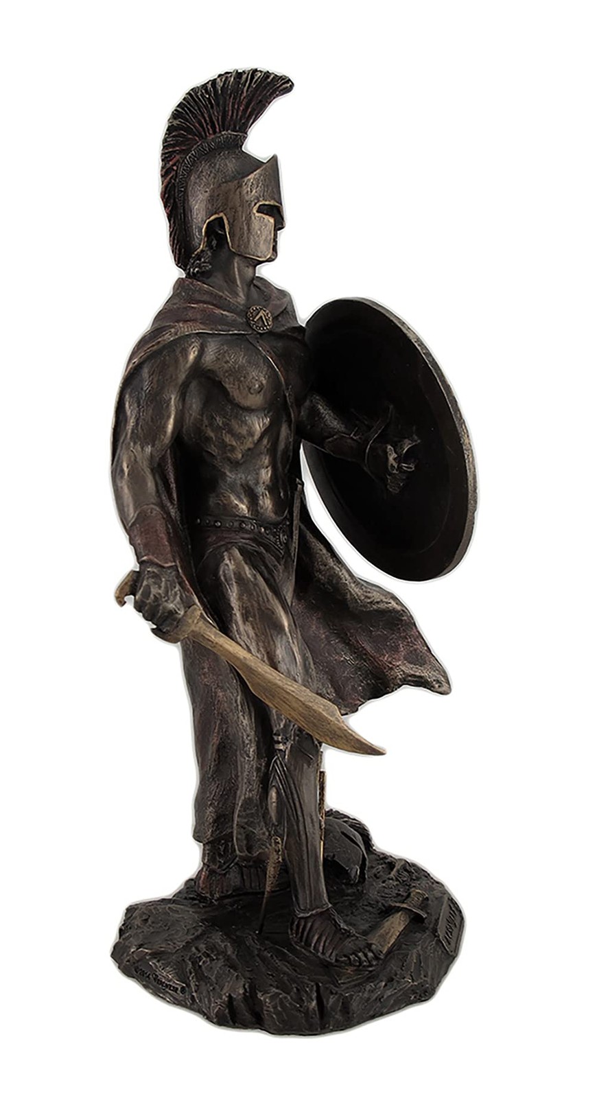 Veronese Design Spartan King Leonidas with Sword and Shield Bronzed Statue