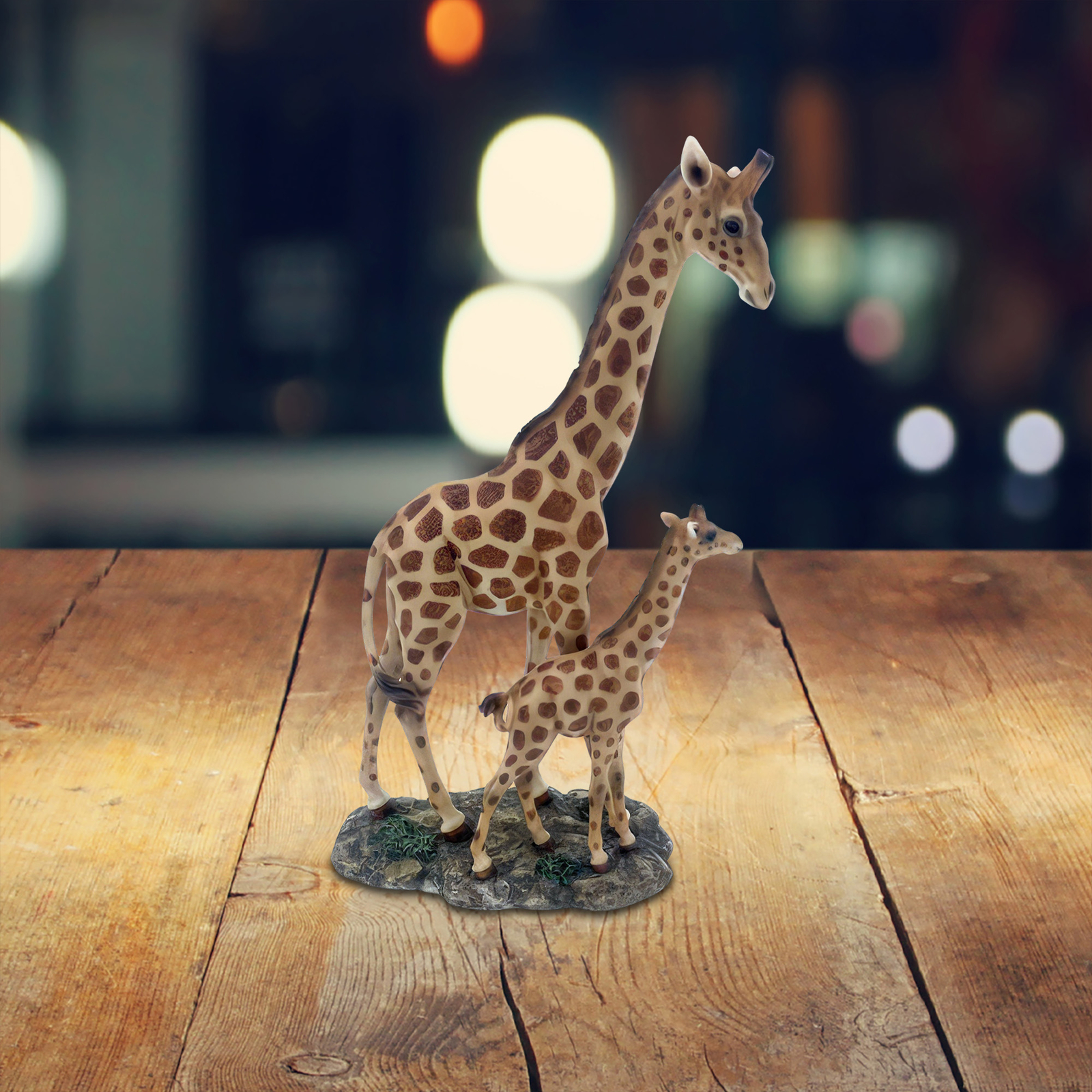 11.75″H Giraffe with Cub Figurine Ornament Home Decor Unique Gift